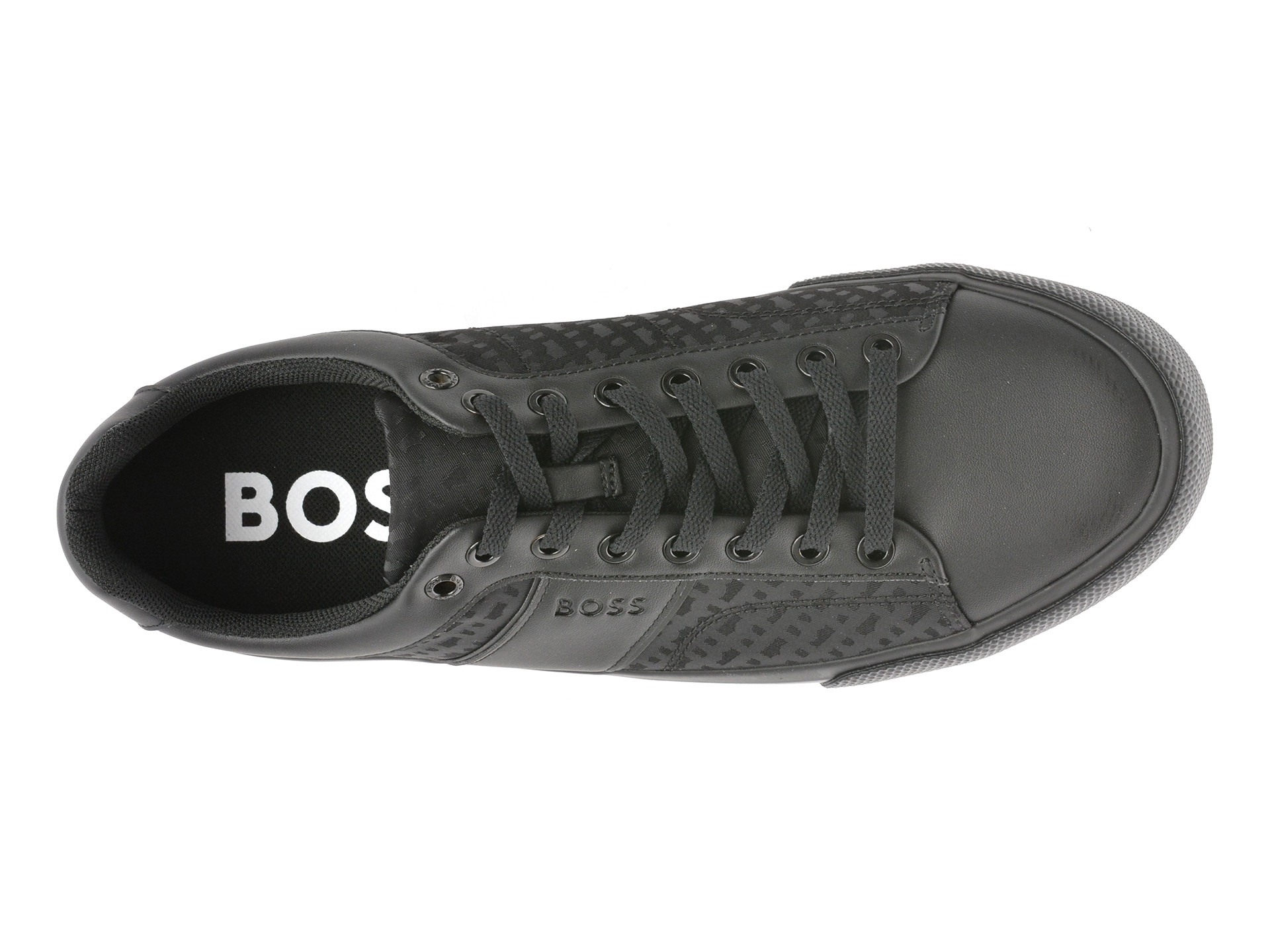 Pantofi sport BOSS negri, 6508, din piele ecologica