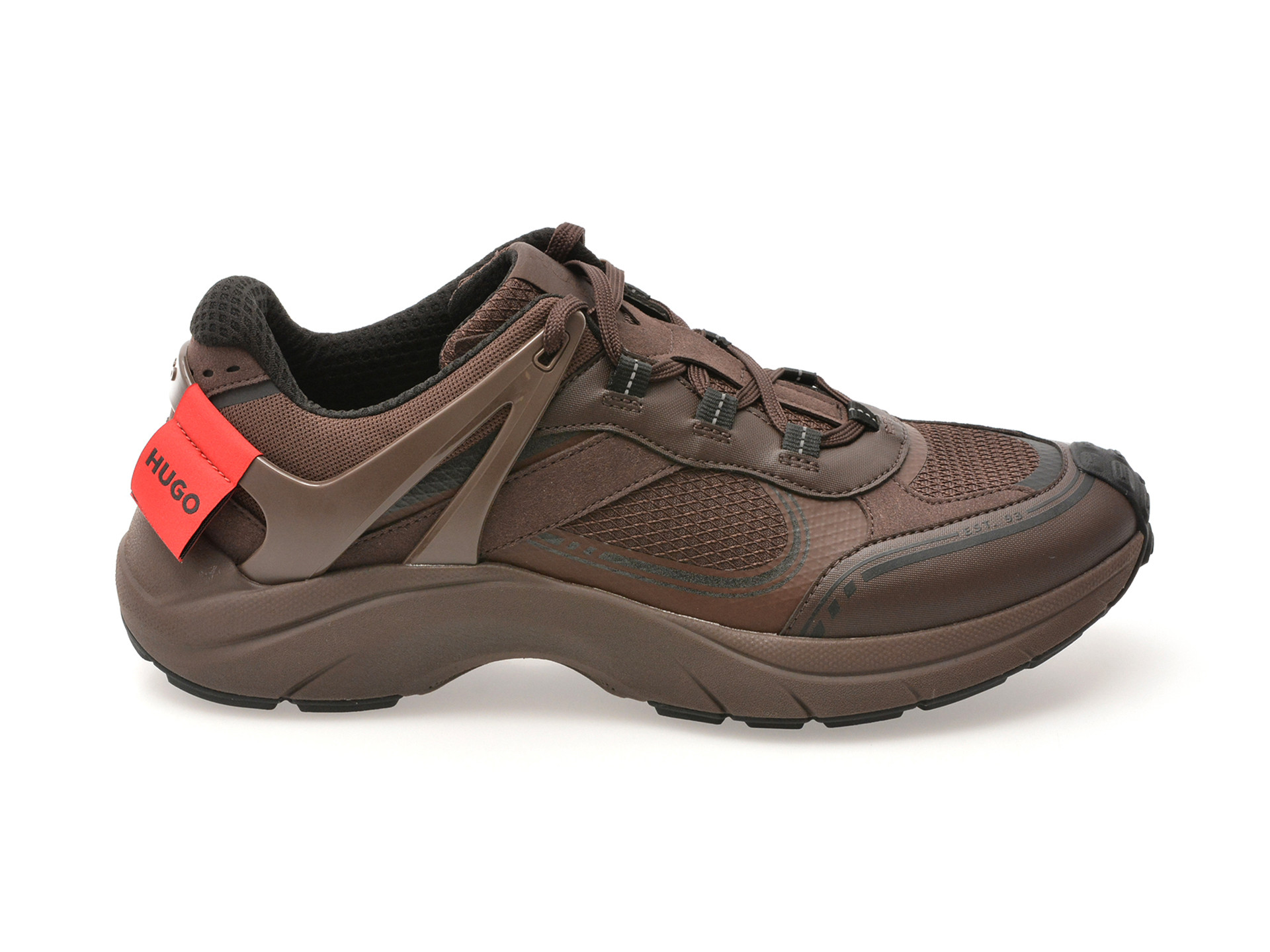 Pantofi sport HUGO maro, 8581, din material textil