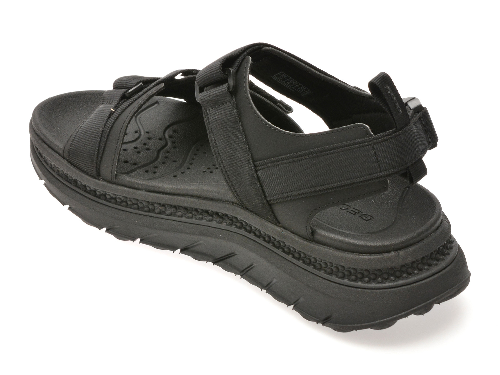 Sandale GEOX negre, U55L0A, din piele ecologica