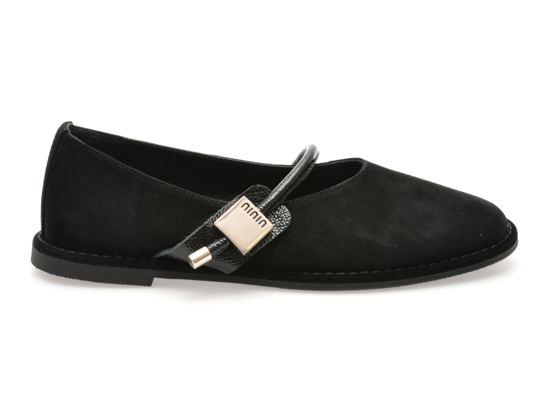 Balerini EPICA negri, 574338, din piele intoarsa