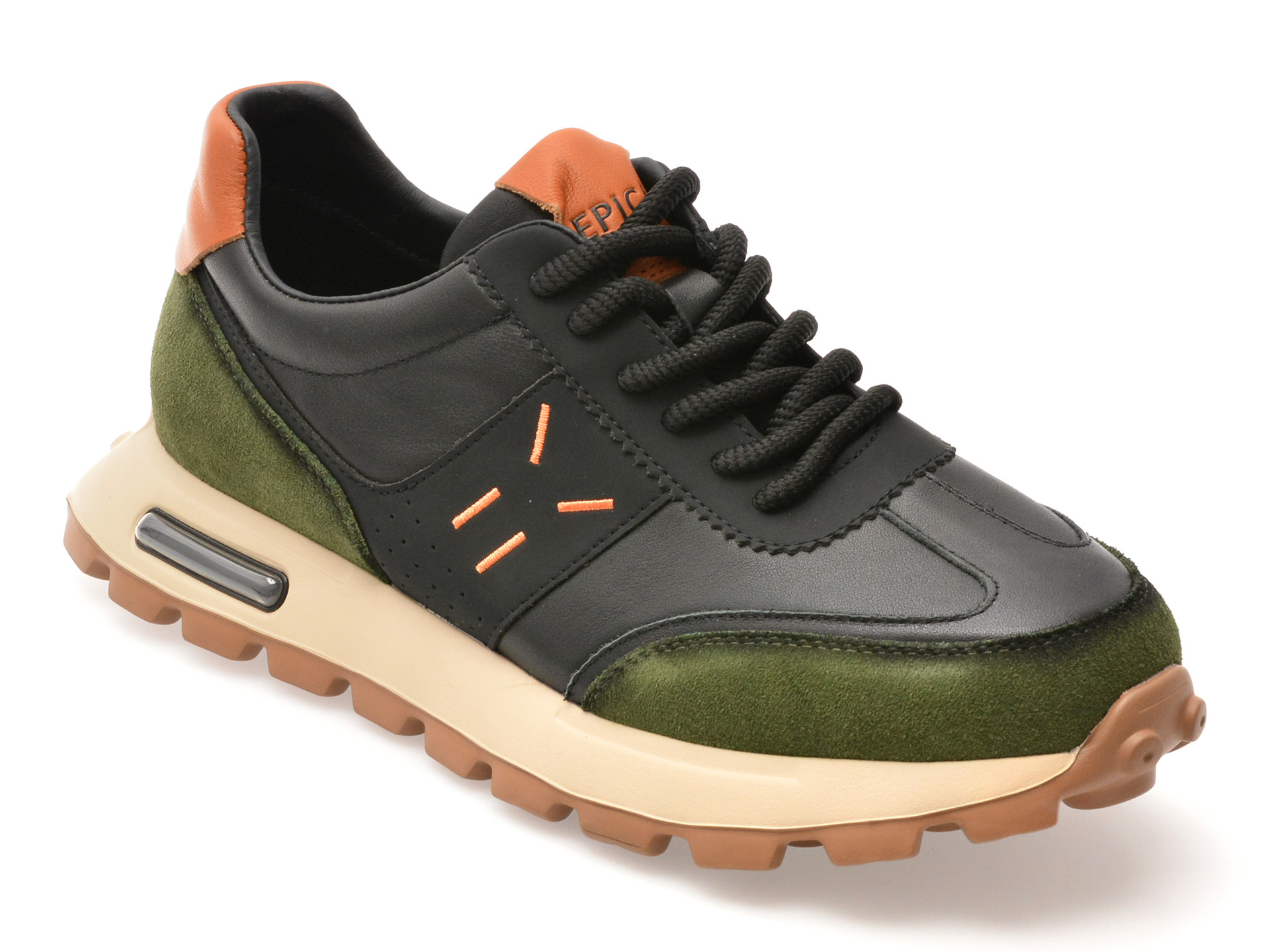 Pantofi sport EPICA negri, 31231, din piele naturala