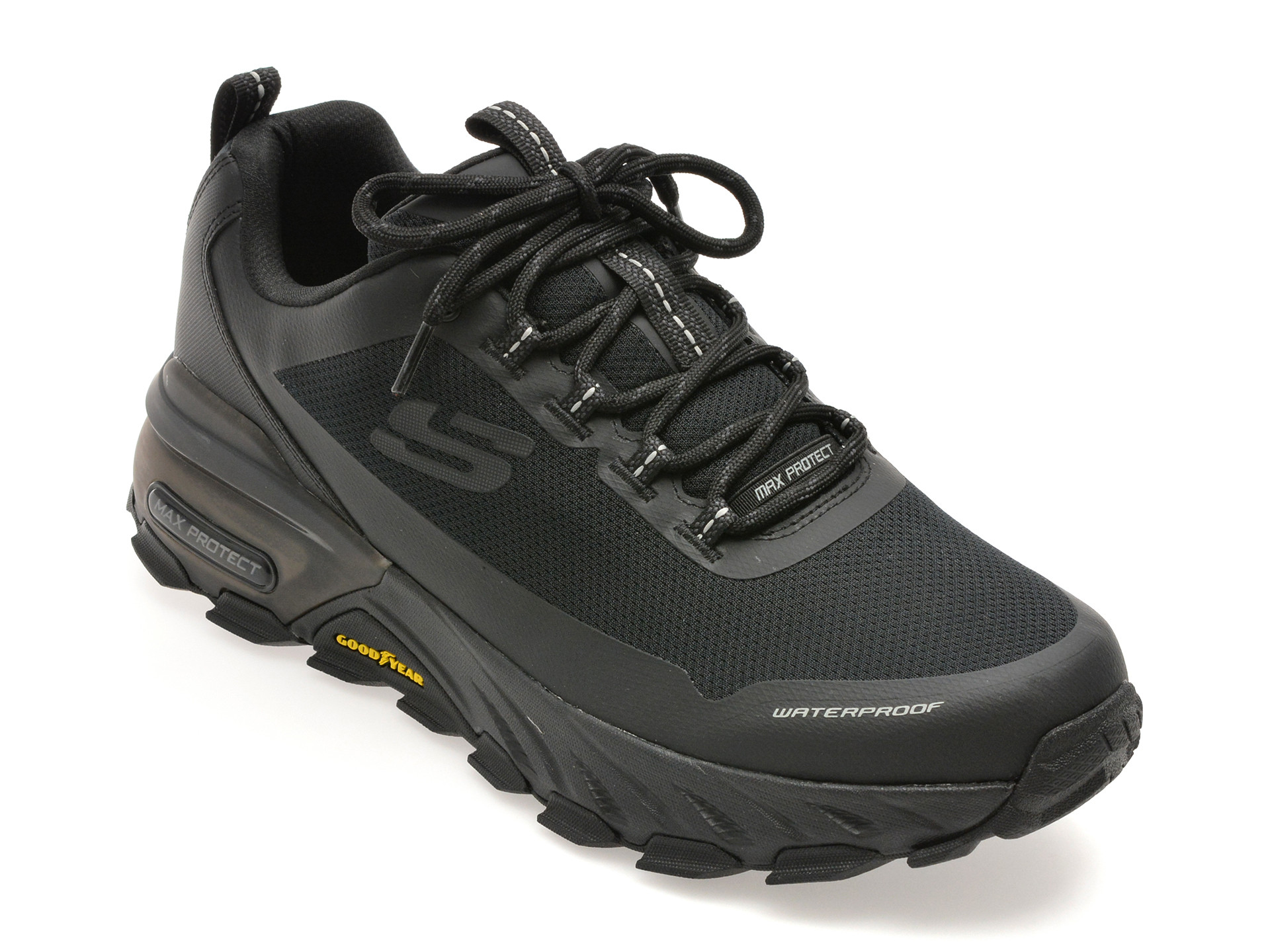 Pantofi sport SKECHERS negri, MAX PROTECT, din material textil