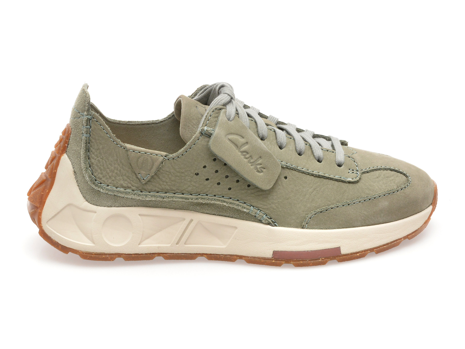 Pantofi sport CLARKS verzi, CRAFT SPEED, din nabuc