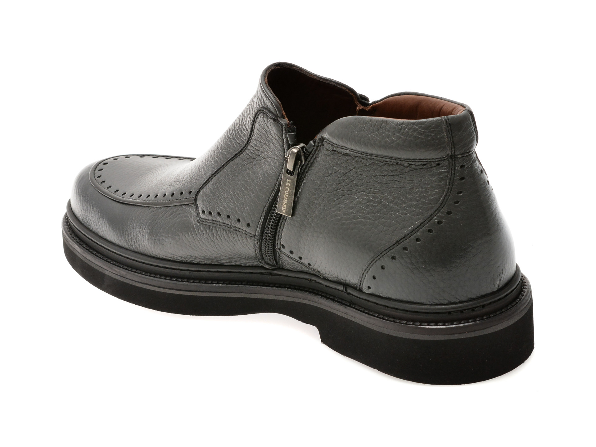 Ghete elegante LE COLONEL gri, 61613, din piele naturala