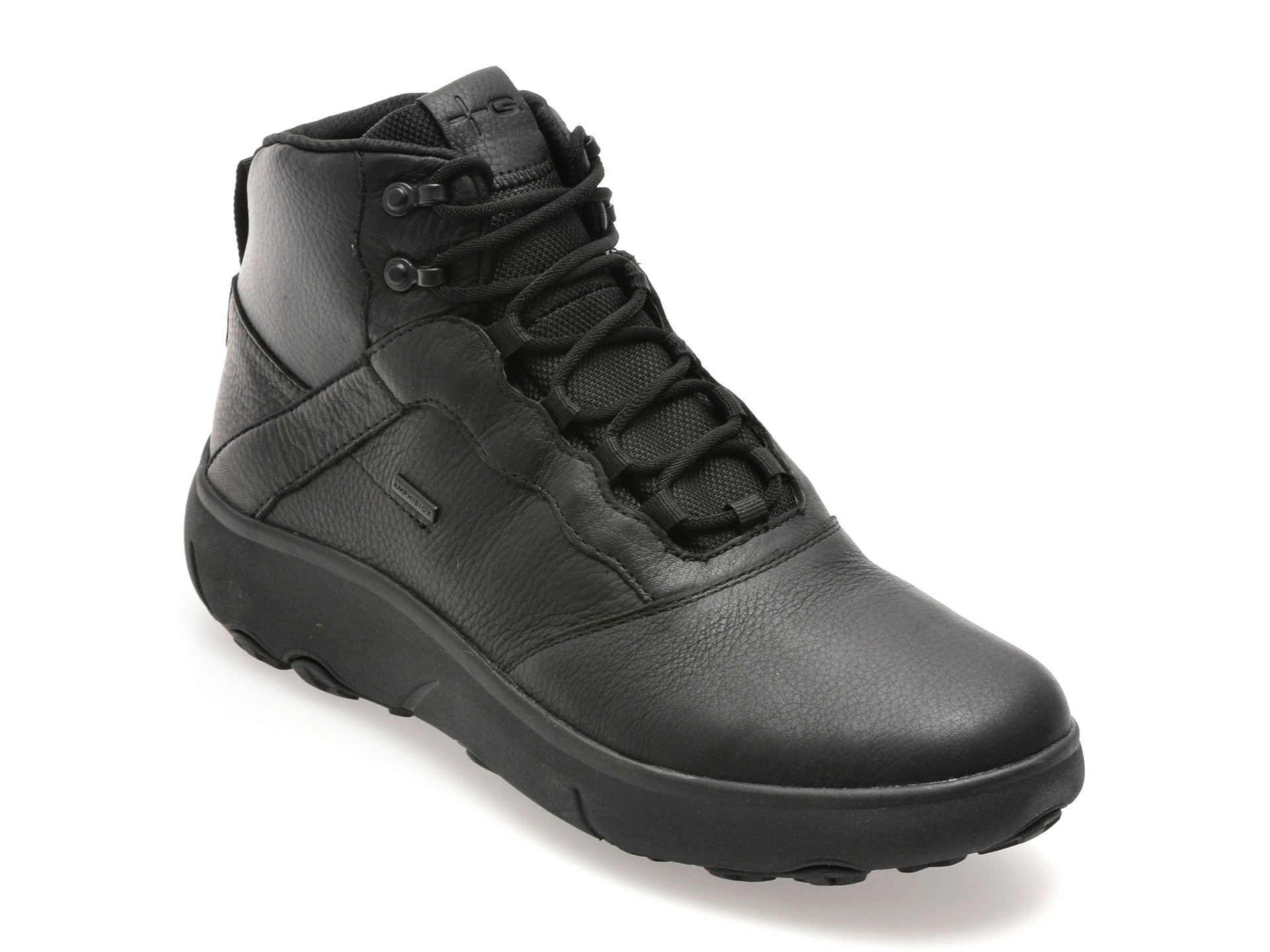 Ghete GEOX negre, U46HFB, din piele naturala