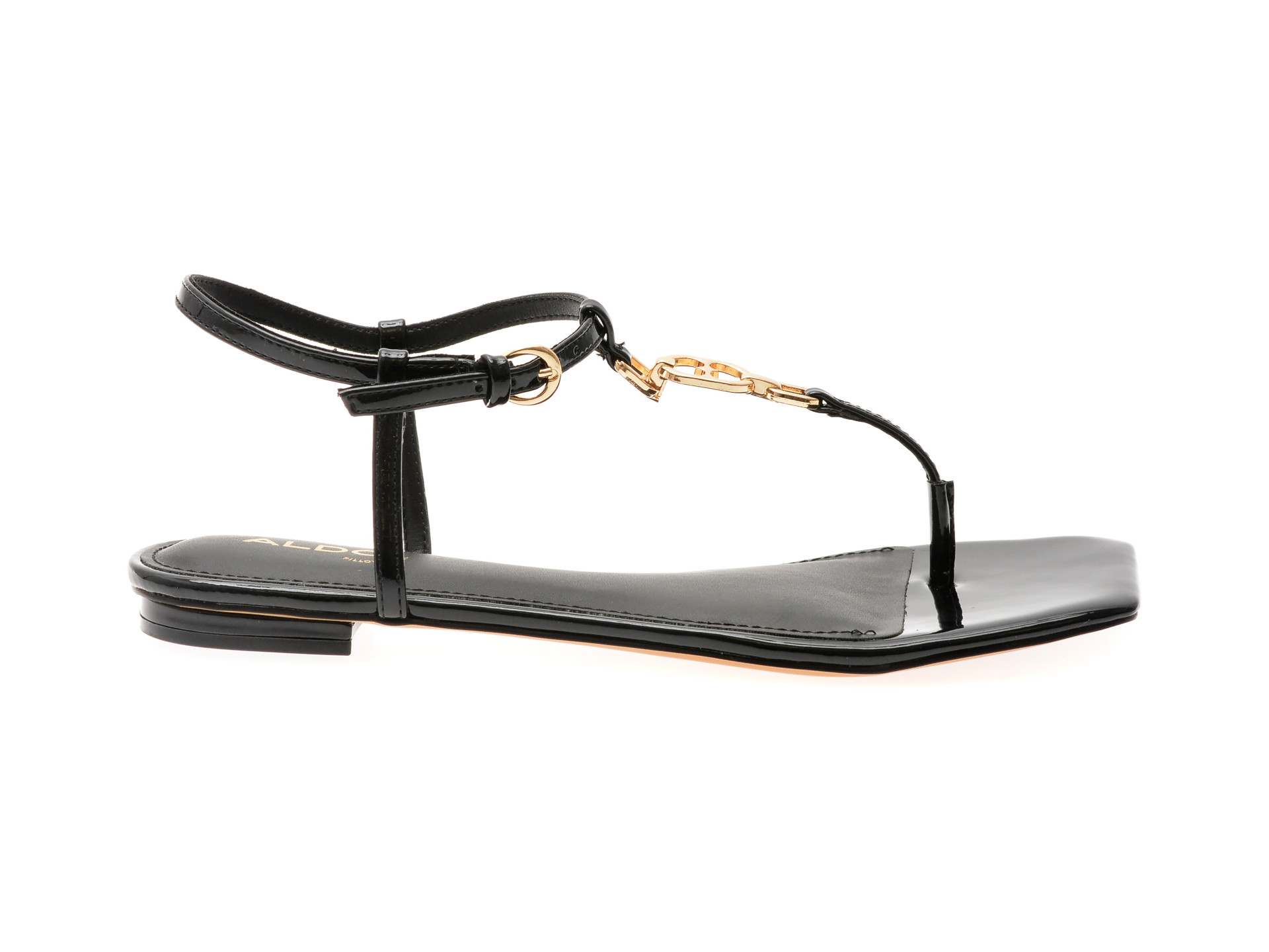 Sandale ALDO negre, LORENZA 001, din piele ecologica