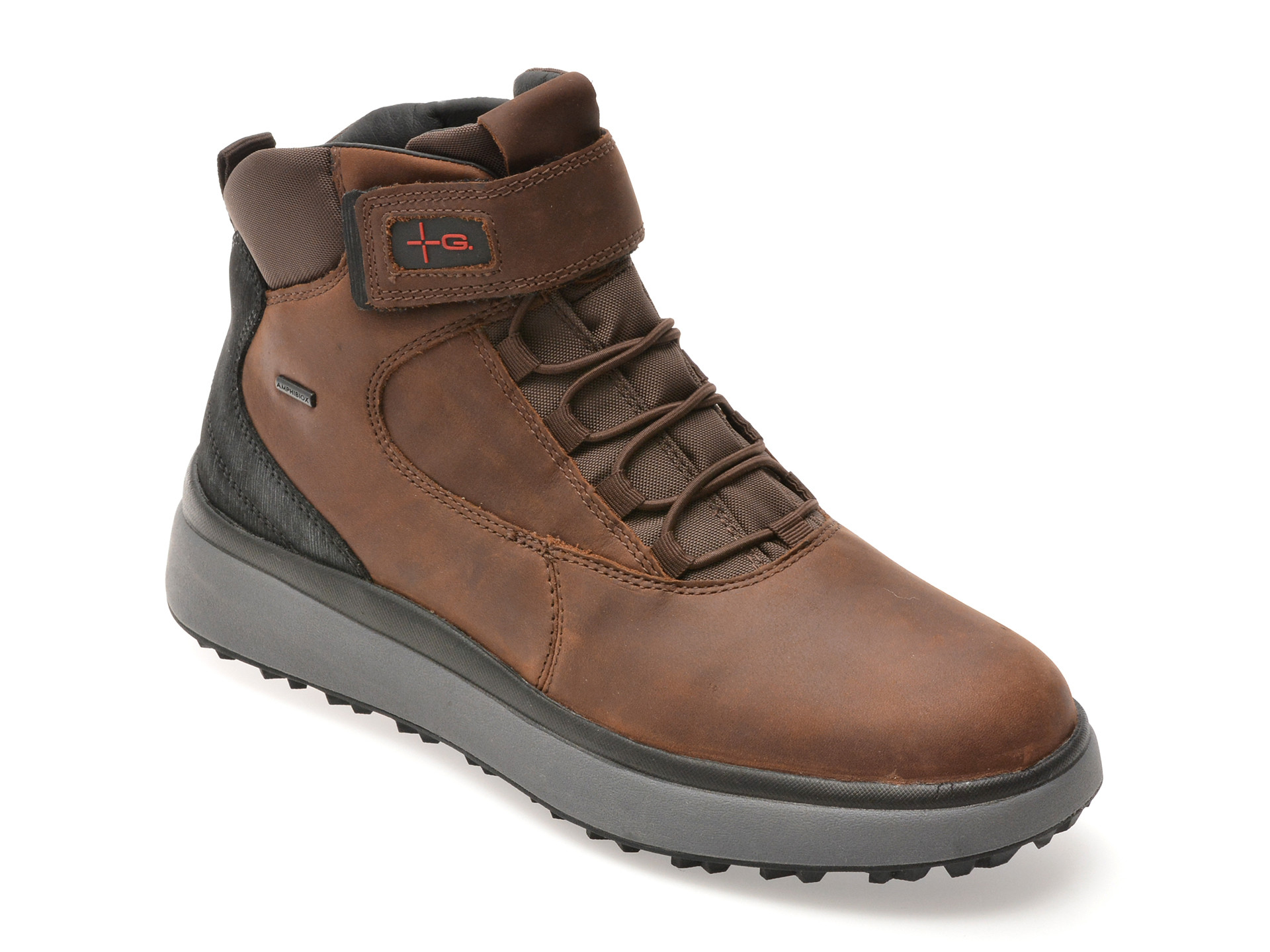 Ghete GEOX maro, U56FZC, din piele naturala