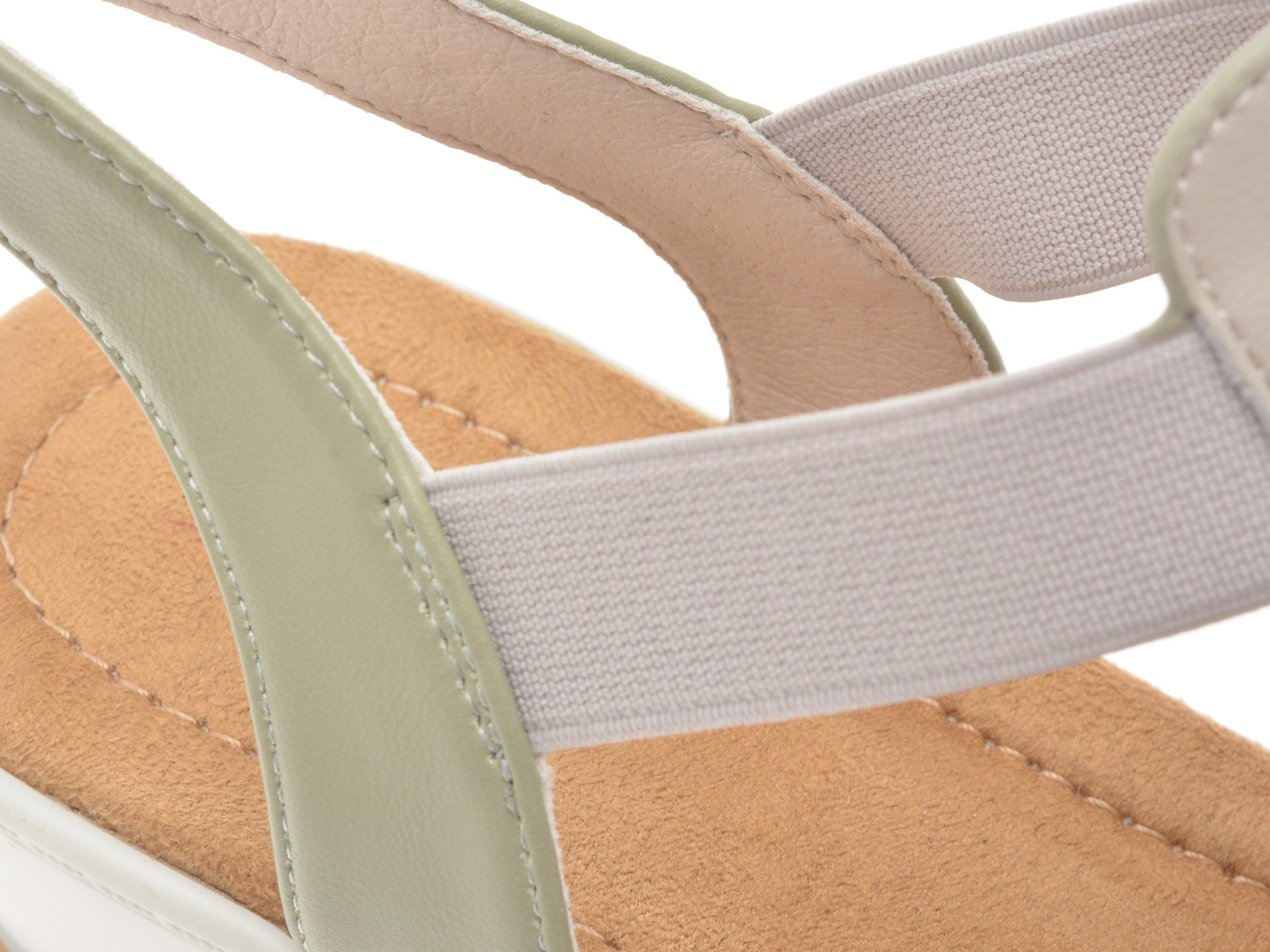 Sandale IMAGE verzi, 1152H15, din piele naturala