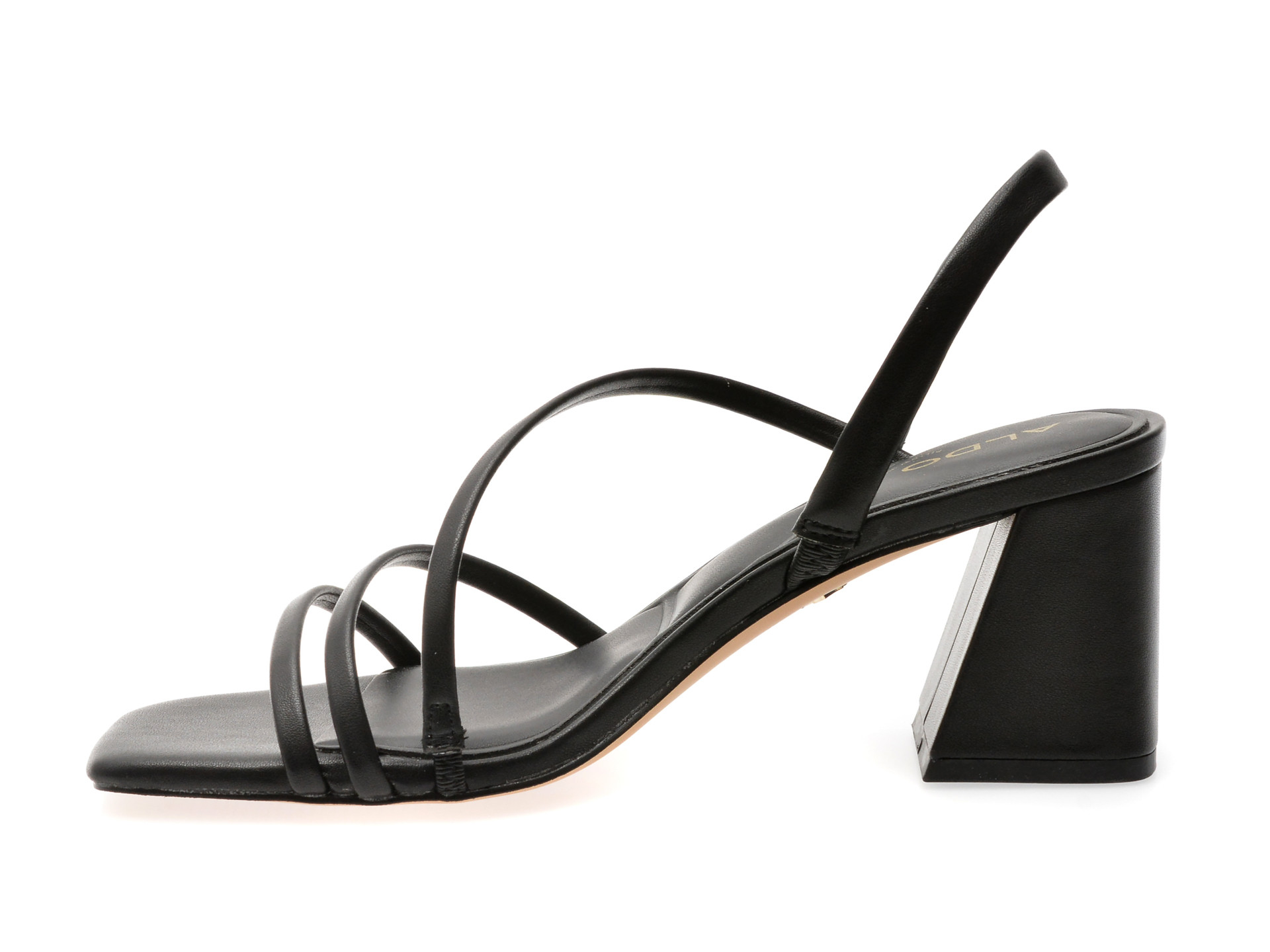 Sandale ALDO negre, ATLANTICUS 001, din piele ecologica