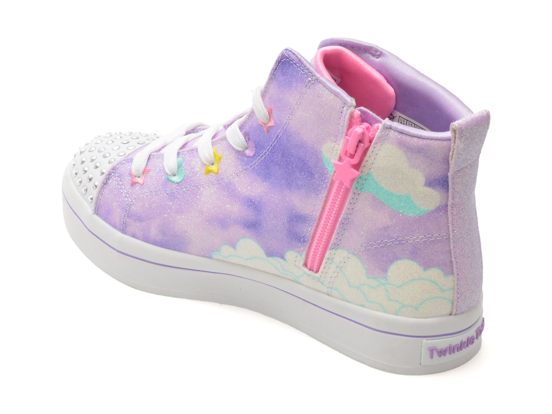 Ghete SKECHERS mov, TWI-LITES 2.0, din piele ecologica