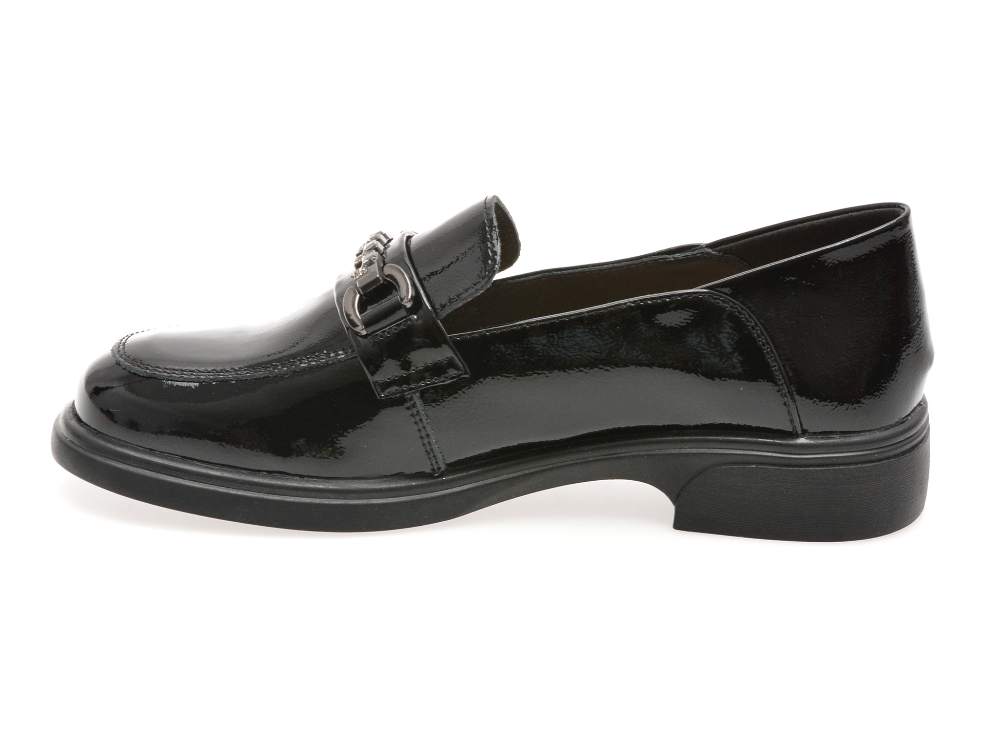 Mocasini EPICA negri, 88175, din piele naturala lacuita
