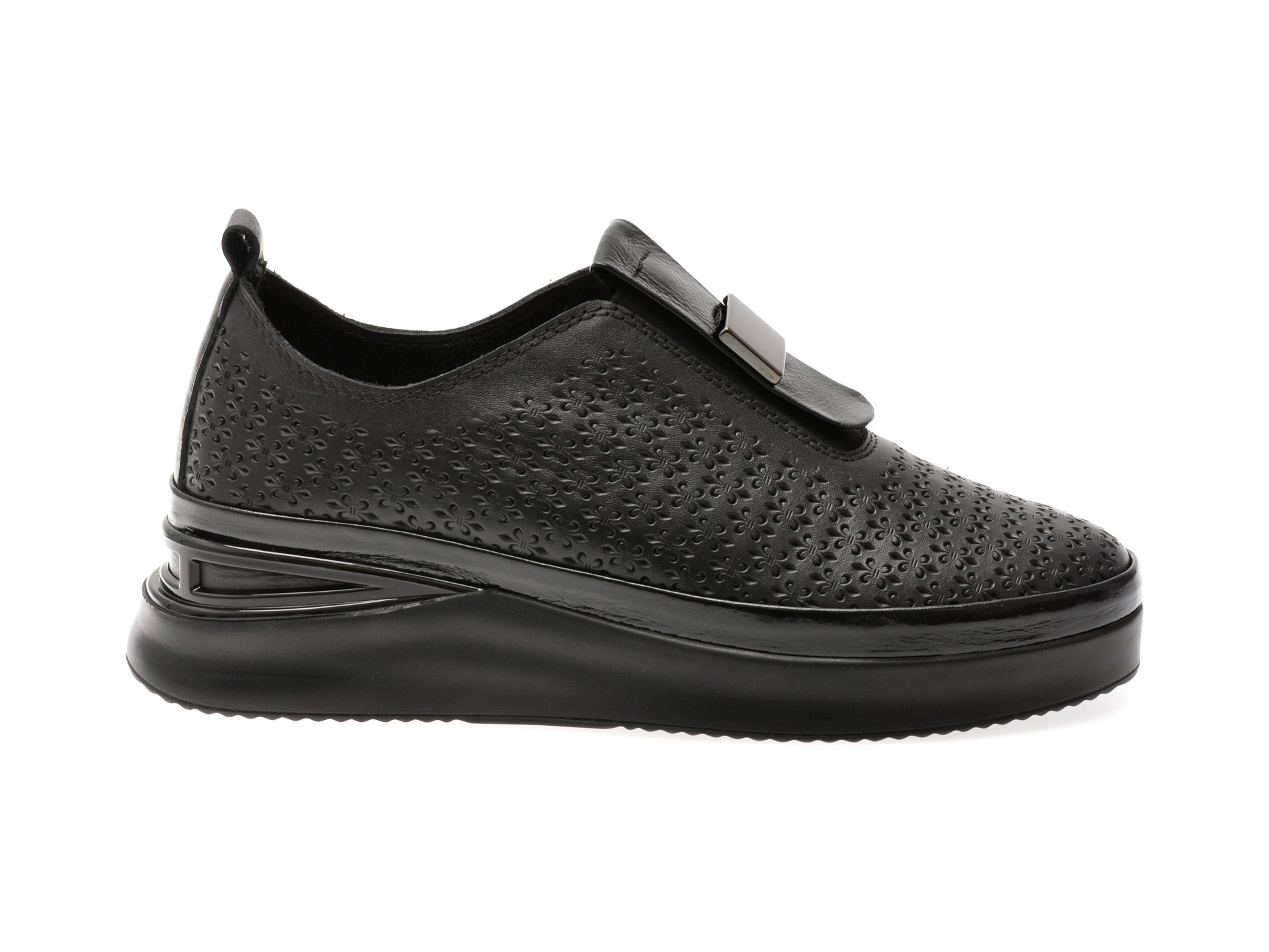 Pantofi IMAGE negri, 10619Z7, din piele naturala