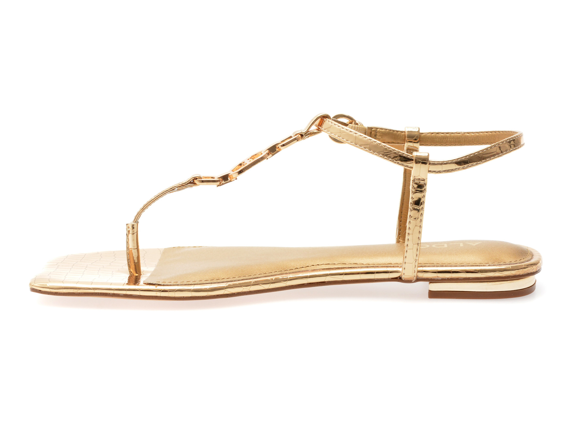 Sandale ALDO aurii, LORENZA 711, din piele ecologica