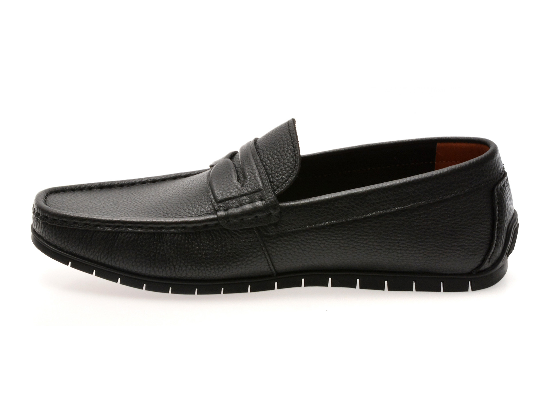 Mocasini OTTER negri, MU139, din piele naturala