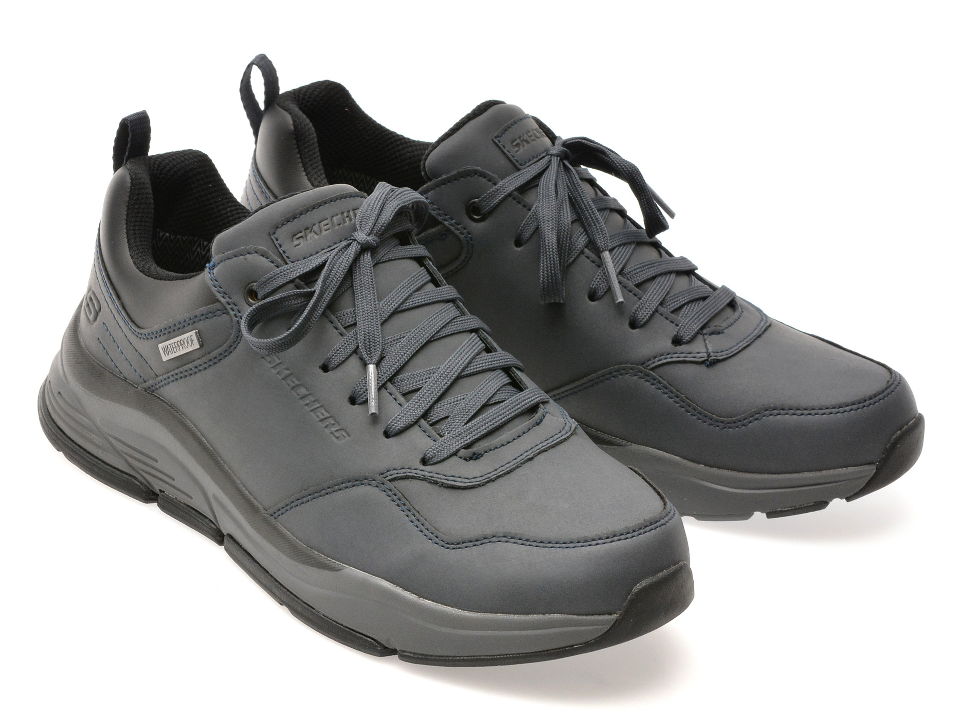 Pantofi sport SKECHERS bleumarin, BENAGO, din piele naturala