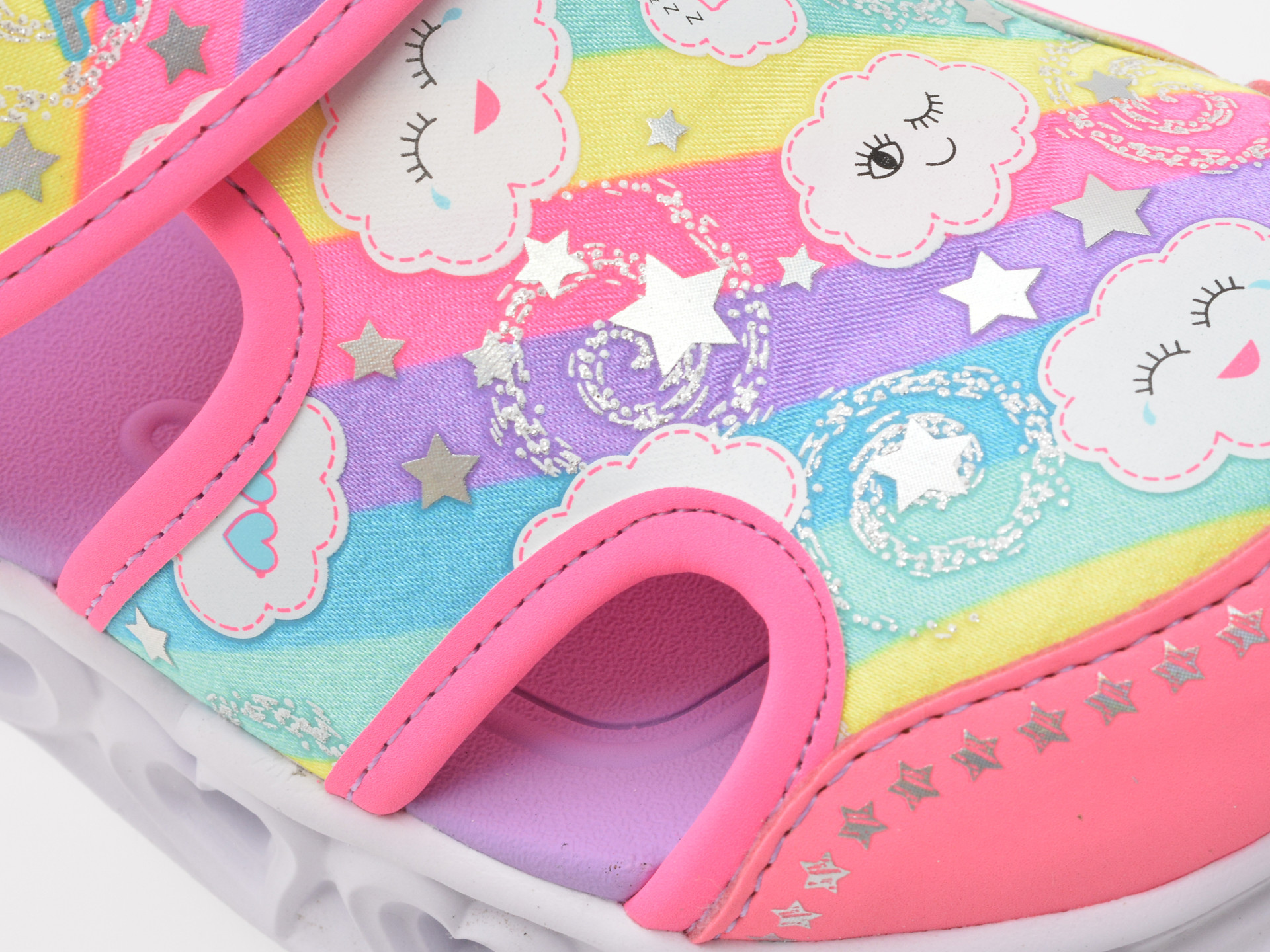 Pantofi sport SKECHERS roz, HEART LIGHTS, din material textil