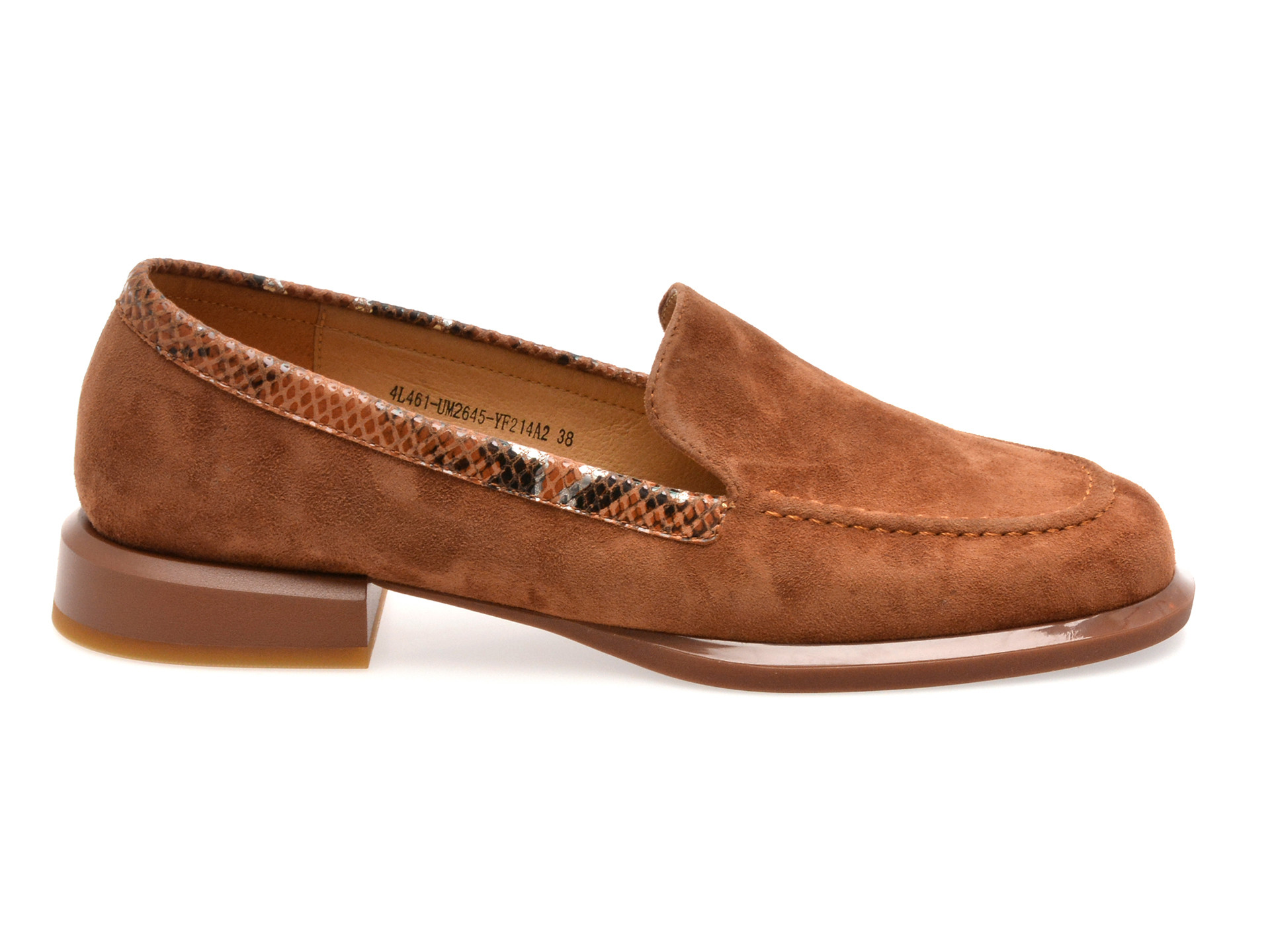 Mocasini IMAGE maro, 4L461, din piele intoarsa