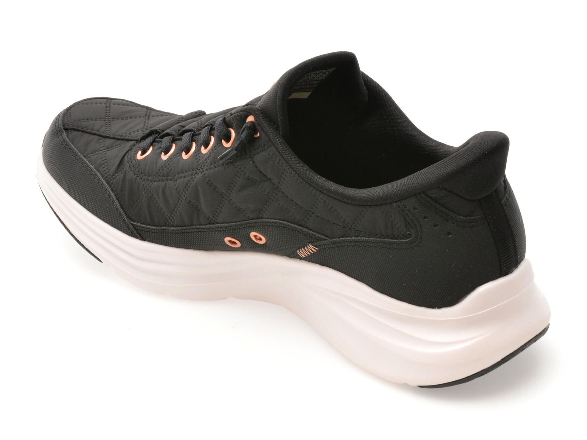Pantofi sport SKECHERS negri, CONTOUR FOAM, din material textil