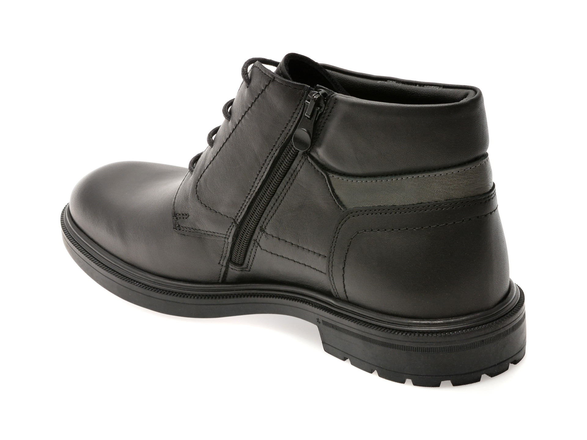 Ghete elegante OTTER negre, A65, din piele naturala