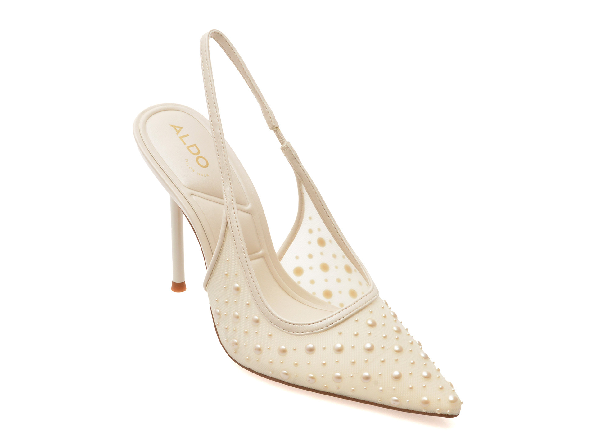 Pantofi eleganti ALDO albi, PEARLESCENT 110, din material textil