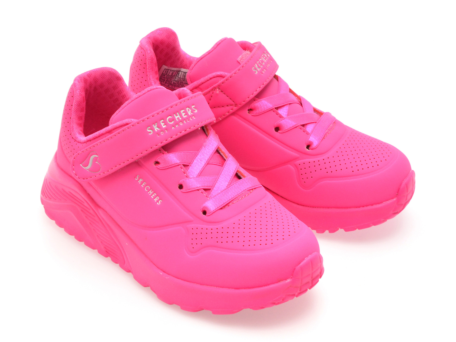 Pantofi sport SKECHERS roz, UNO LITE, din piele ecologica