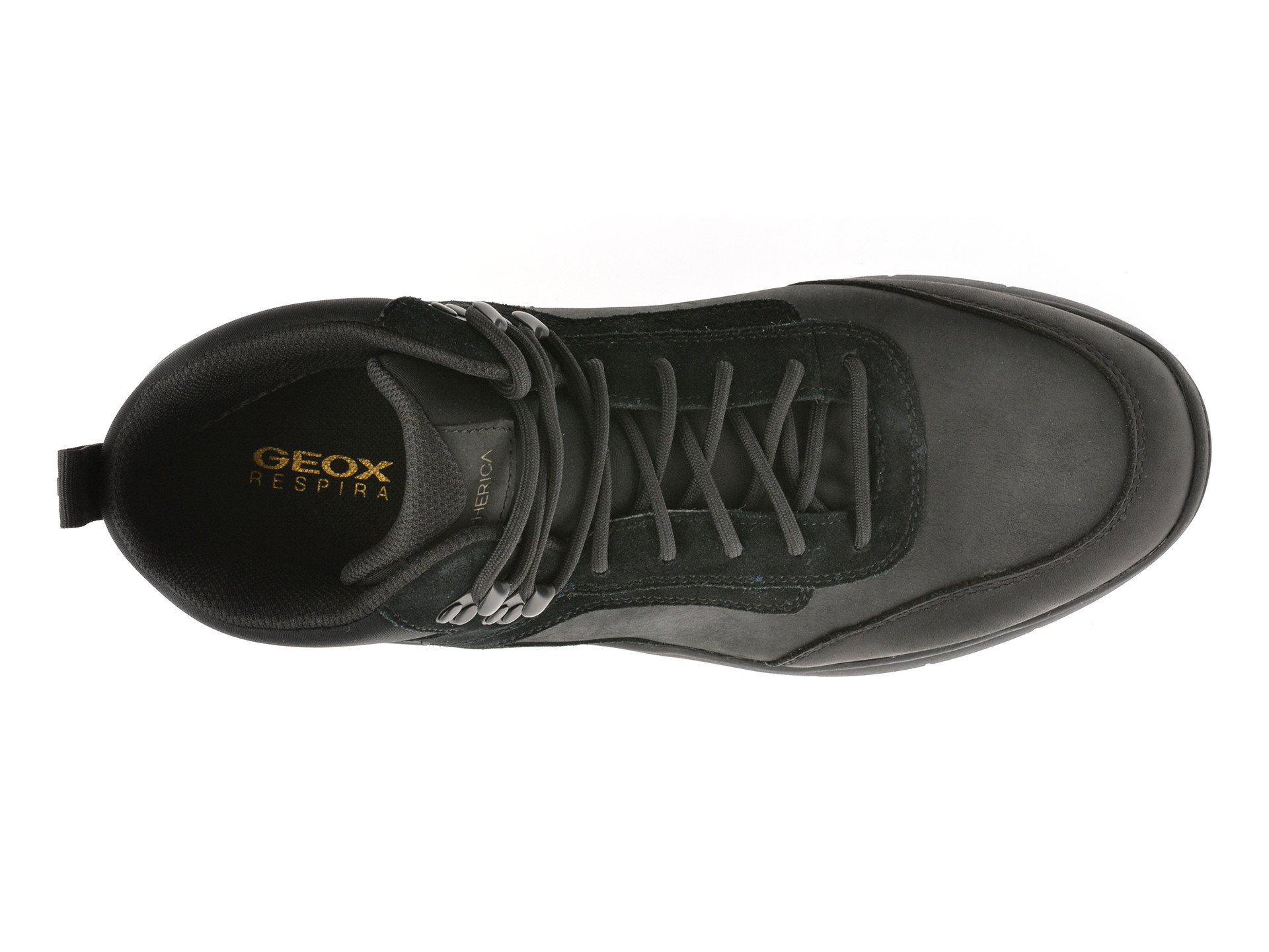 Ghete GEOX negre, U46FDB, din piele naturala