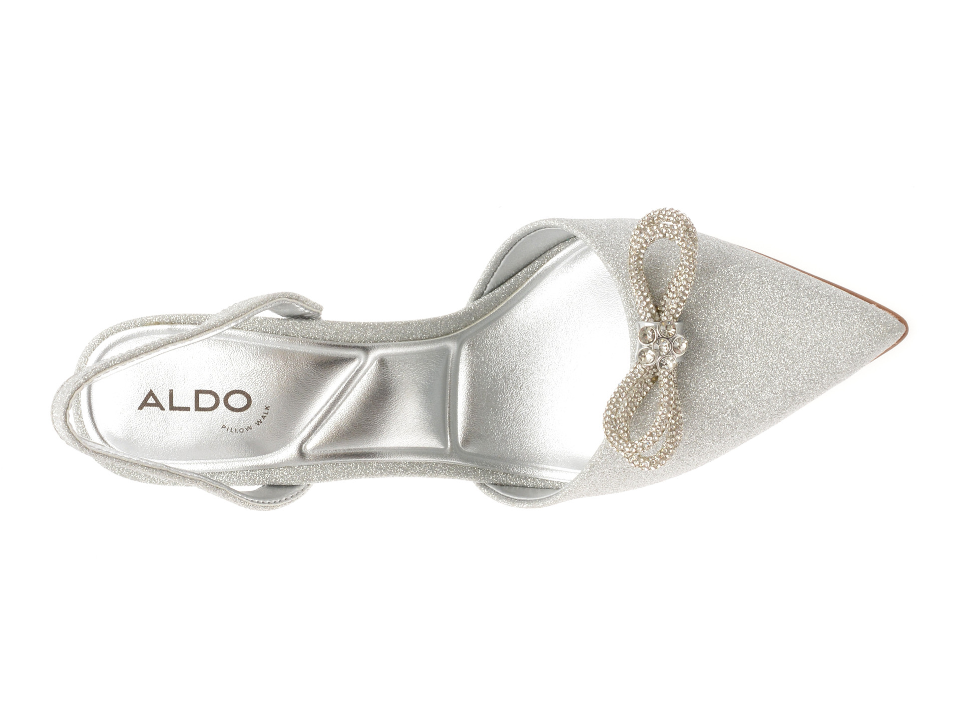 Pantofi eleganti ALDO argintii, ADDIE 040, din piele ecologica