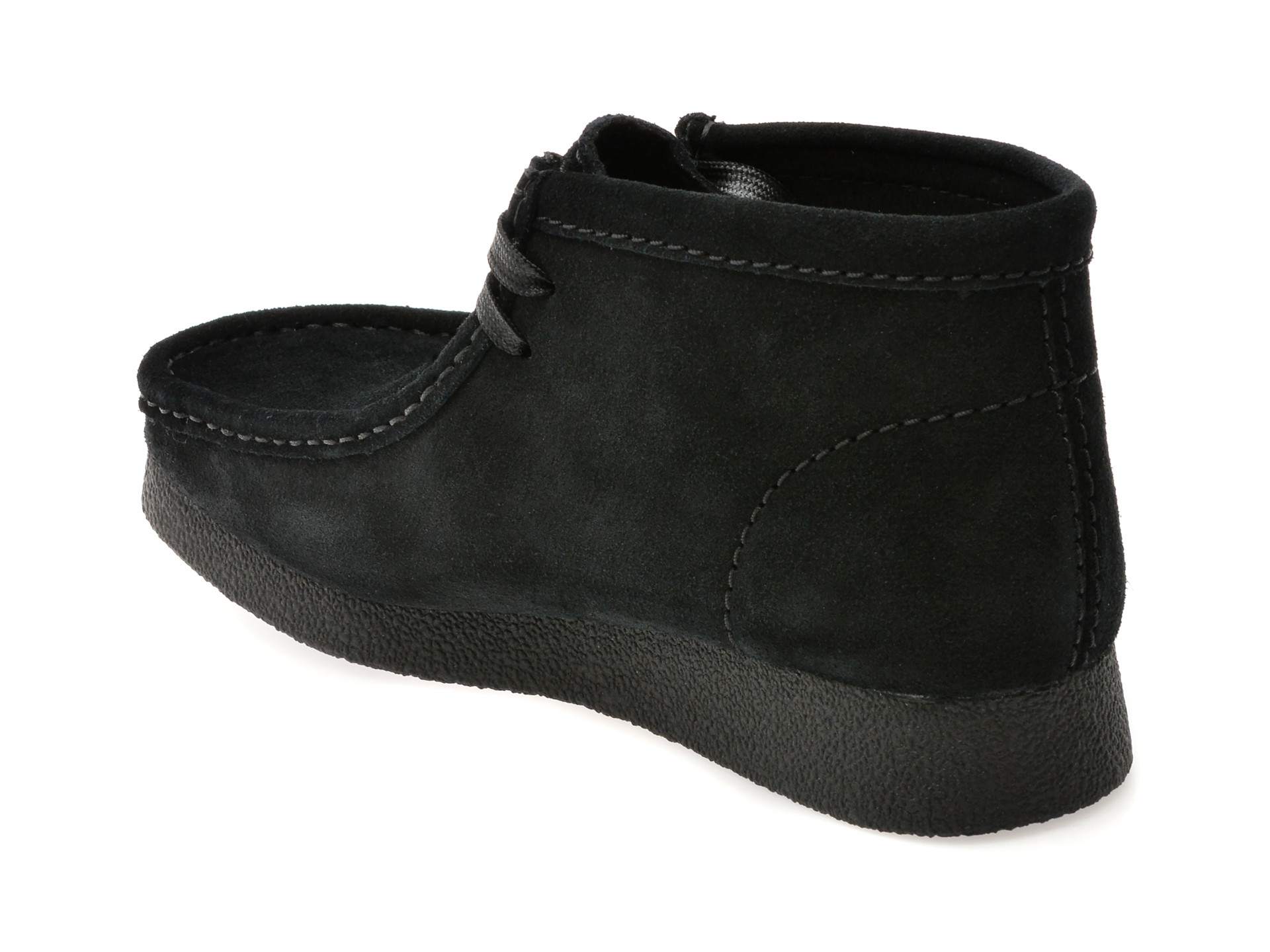 Ghete CLARKS negre, WALLABEE EVO BT, din piele intoarsa