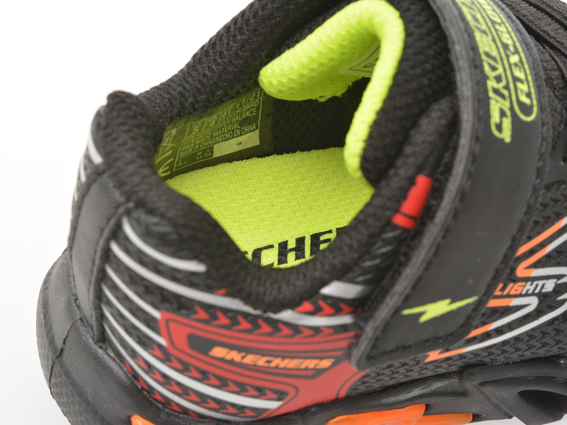 Pantofi sport SKECHERS negri, FLEX-GLOW BOLT, din material textil