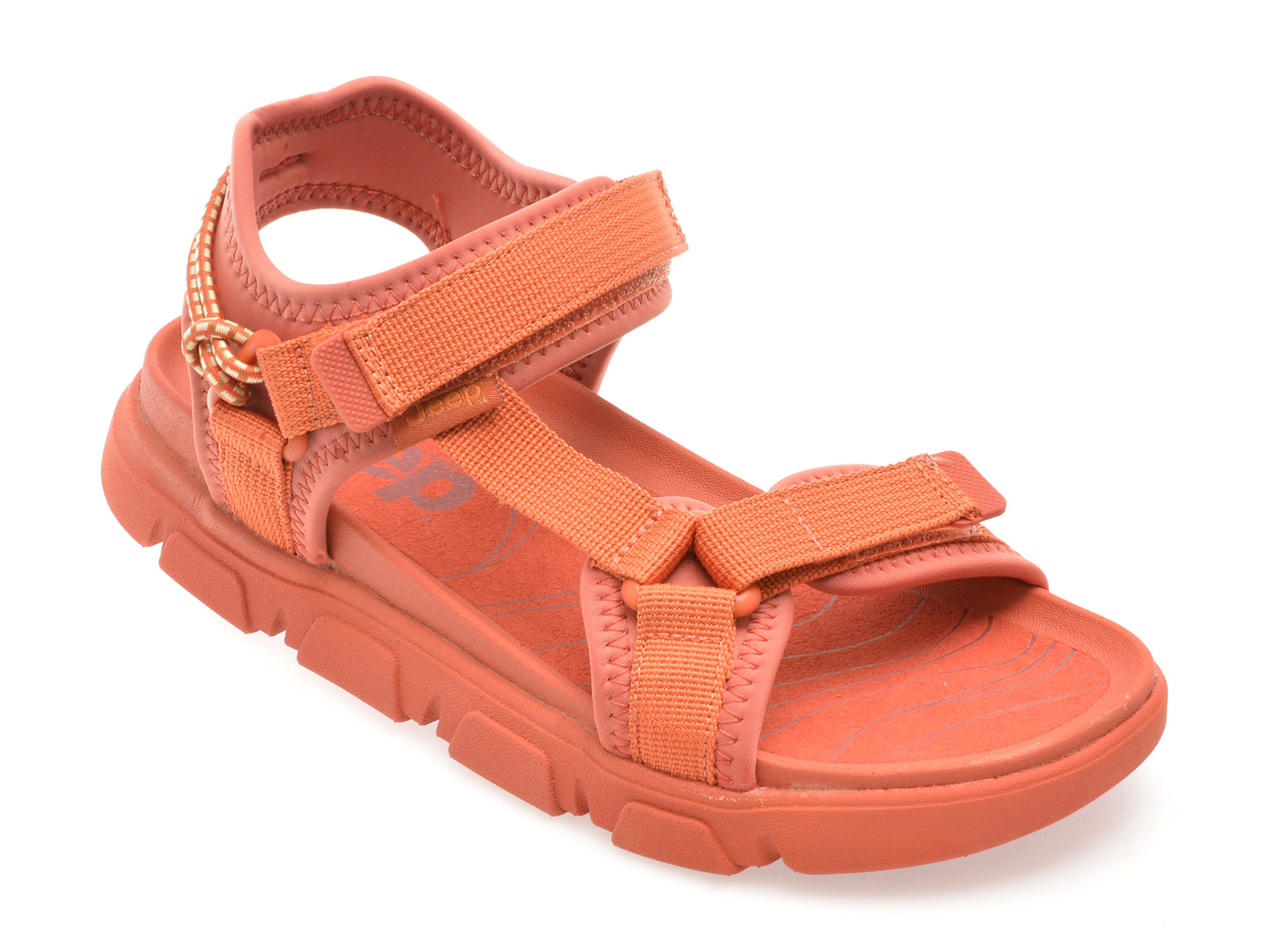 Sandale JEEP maro, L51601A, din material textil