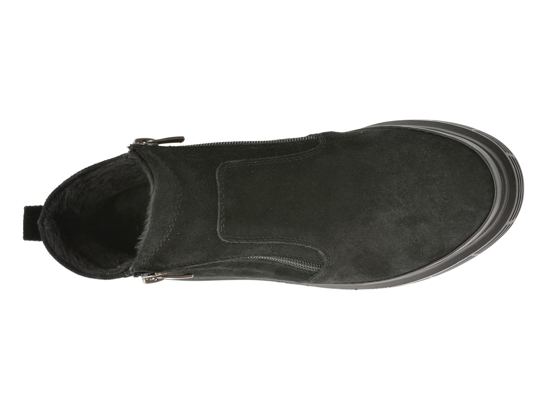 Ghete IMAGE negre, 213113, din piele intoarsa