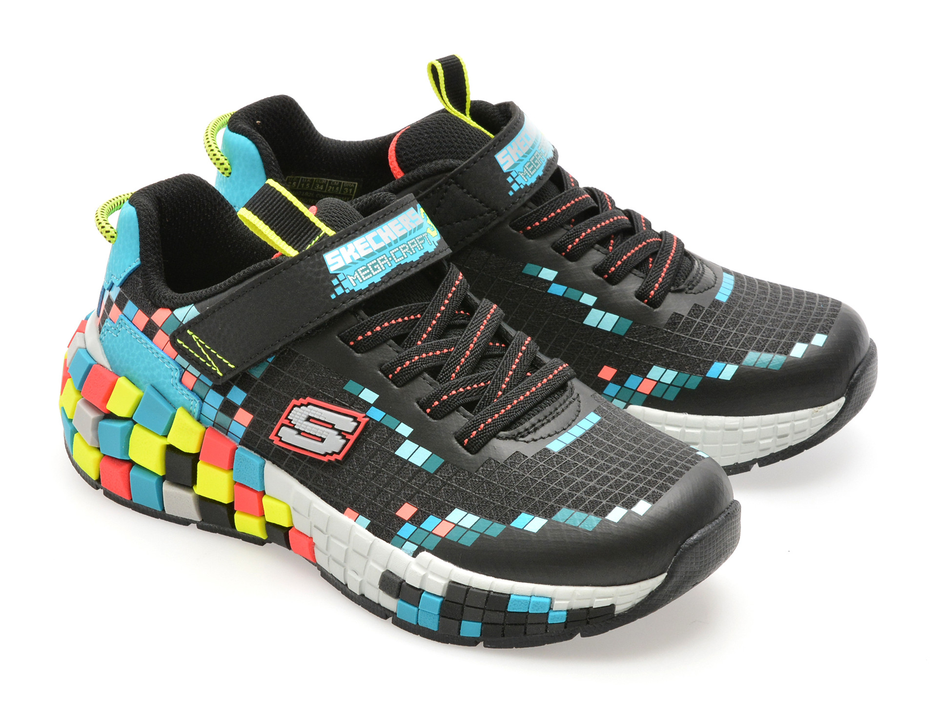 Pantofi sport SKECHERS negri, MEGA-CRAFT 3.0, din material textil