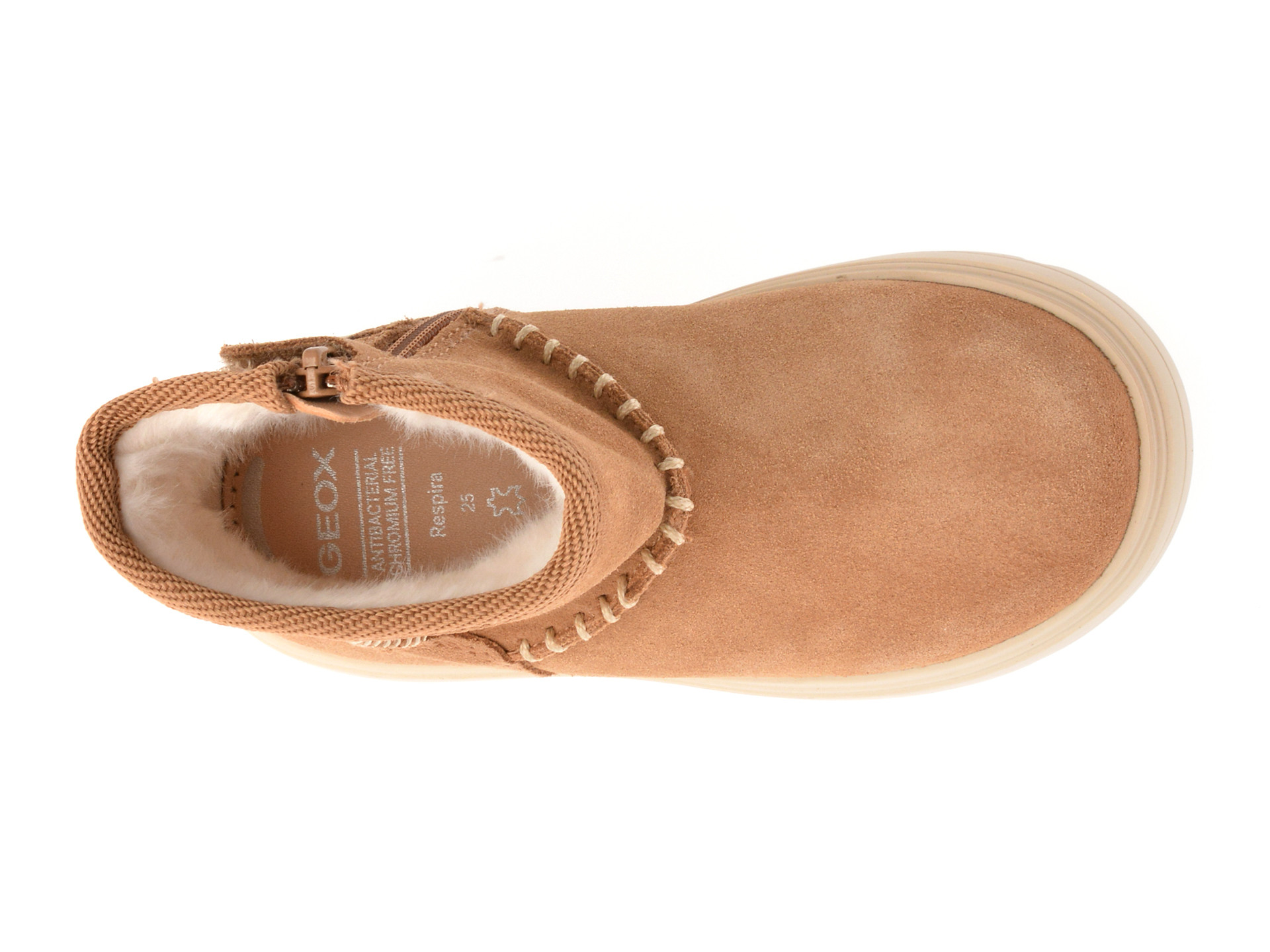 Ghete GEOX maro, B565YA, din piele intoarsa