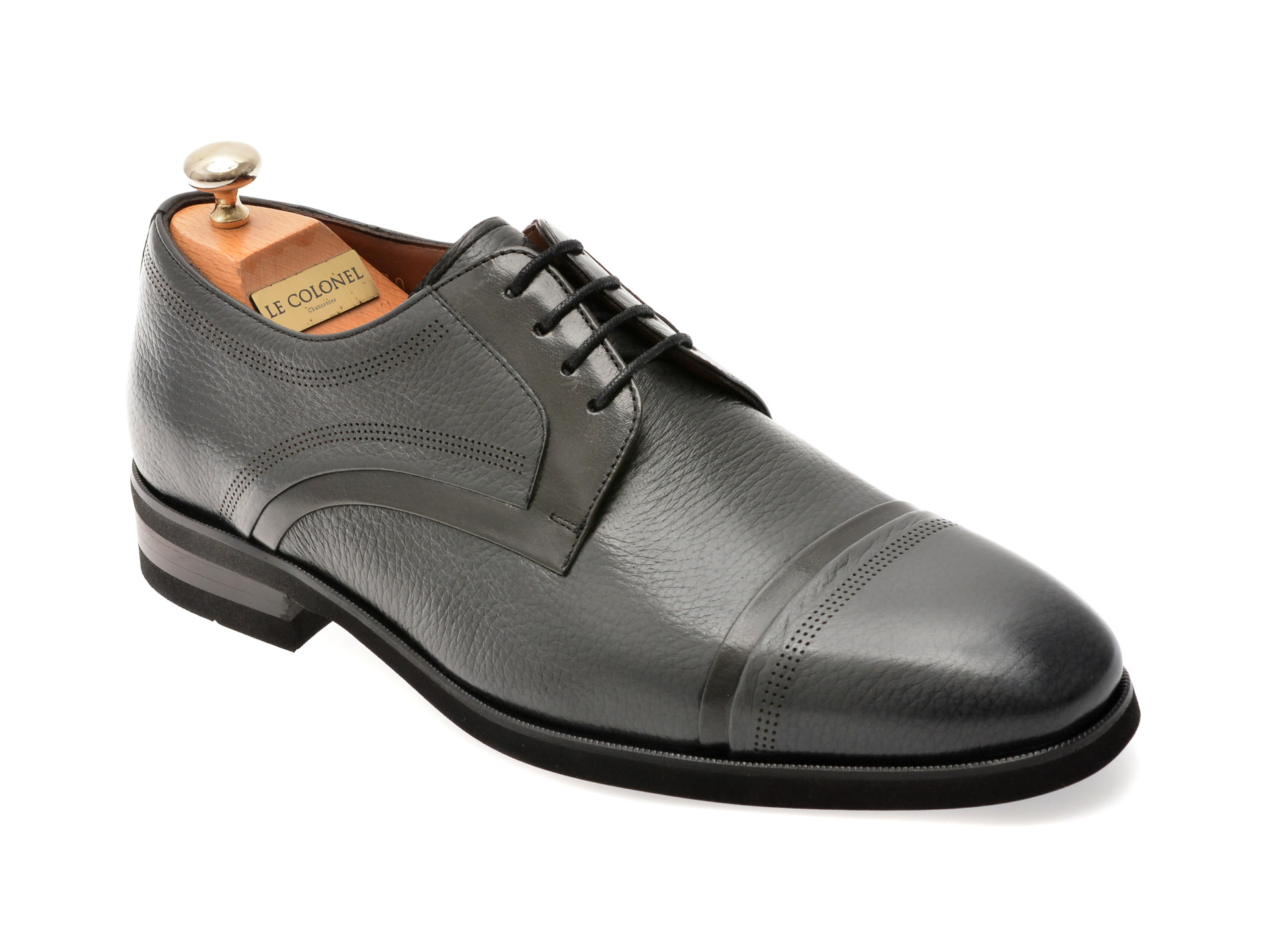 Pantofi eleganti LE COLONEL gri, 48470, din piele naturala