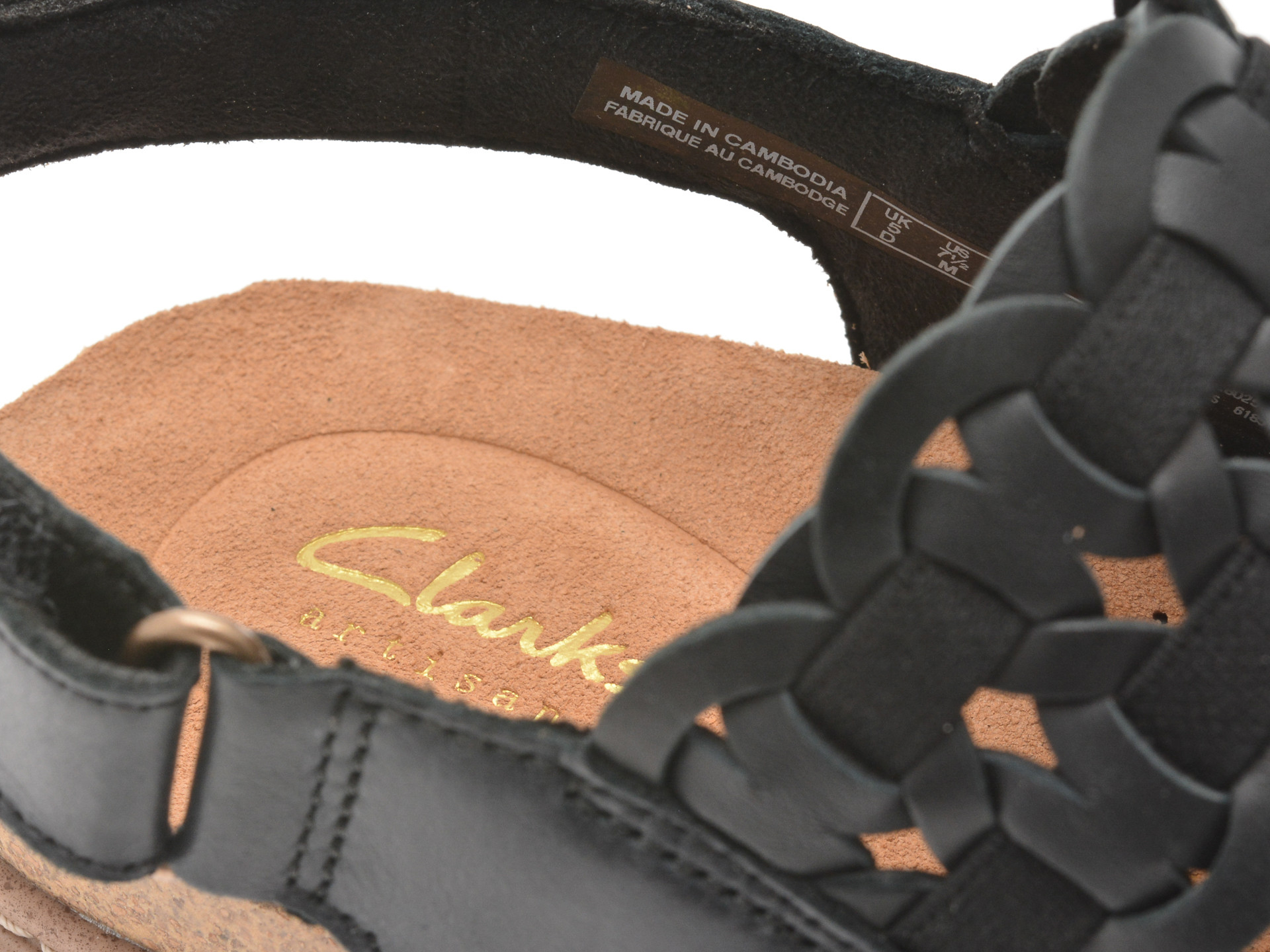 Sandale CLARKS negre, ARWELL GLIDE, din piele naturala