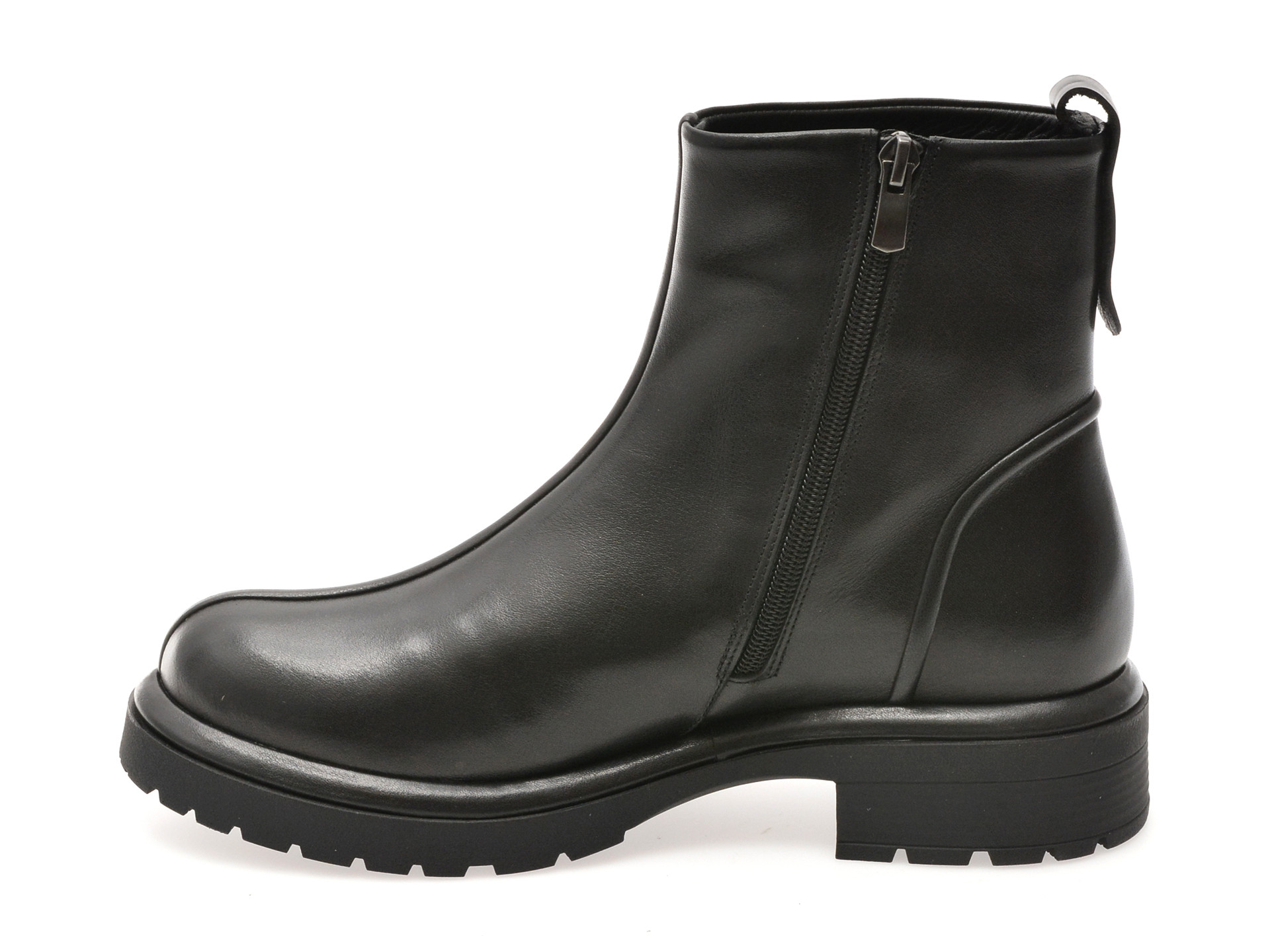 Ghete IMAGE negre, 1504005, din piele naturala