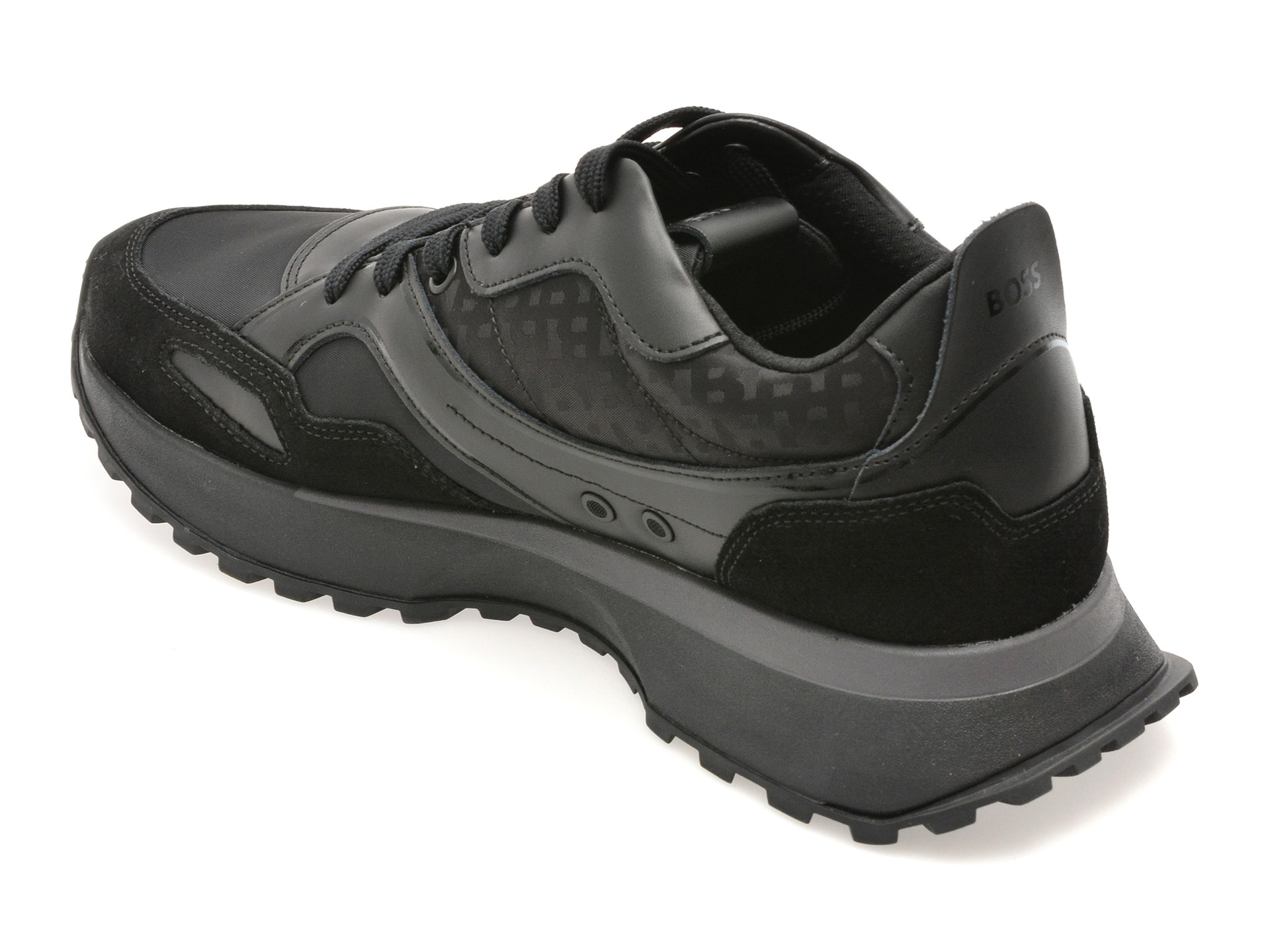 Pantofi sport BOSS negri, 6496, din material textil