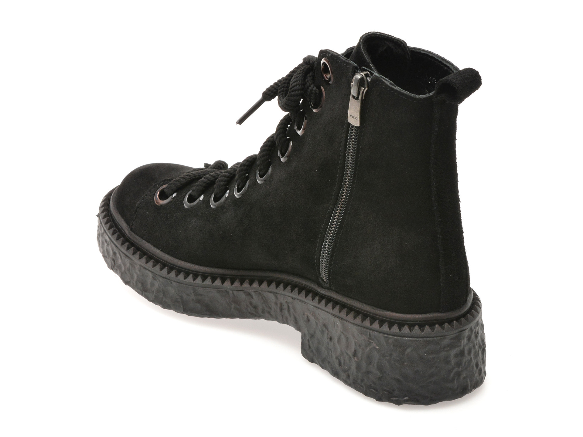 Ghete EPICA negre, 4770030, din piele intoarsa