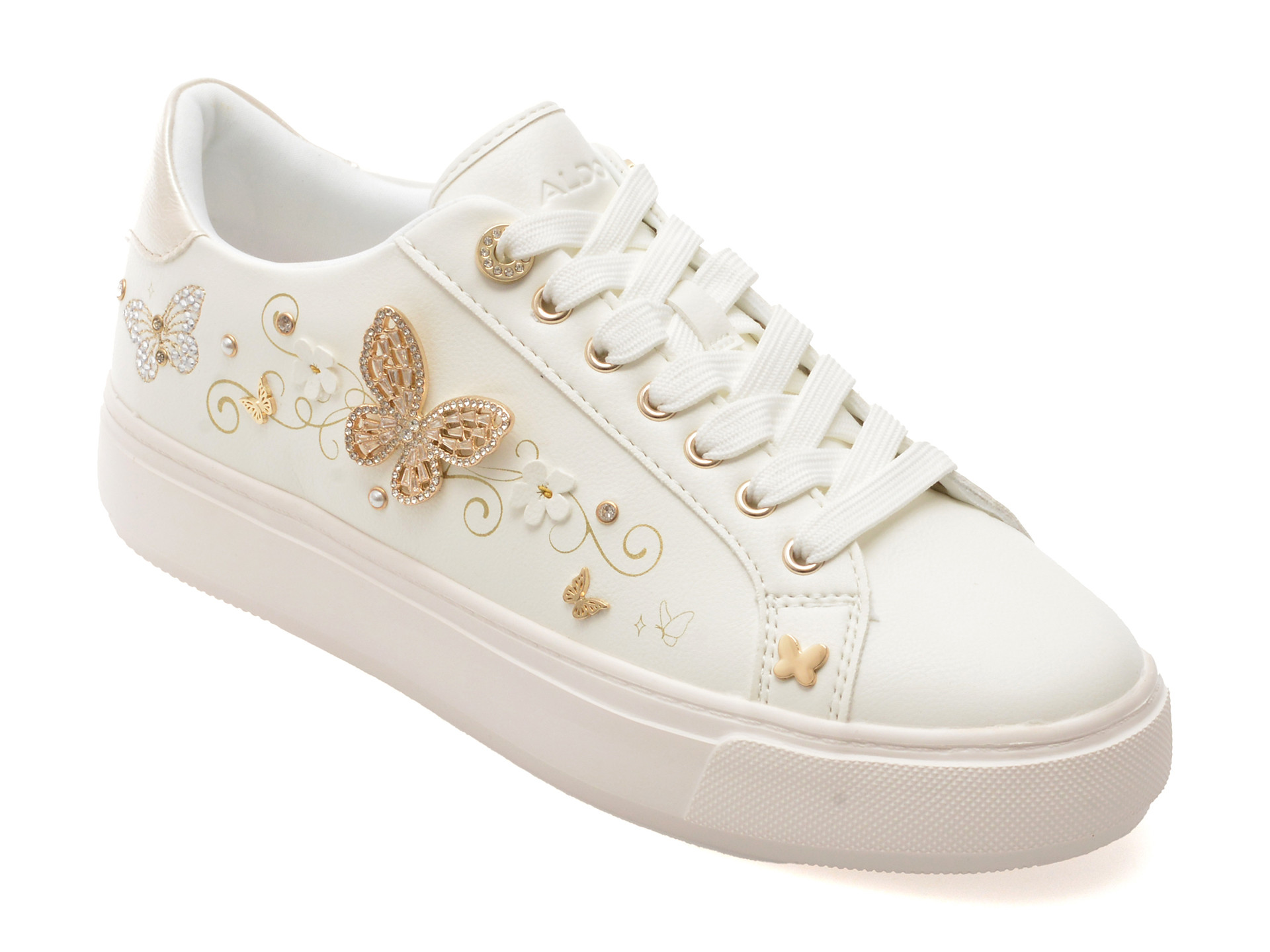 Pantofi sport ALDO albi, SAXONY 156, din piele ecologica