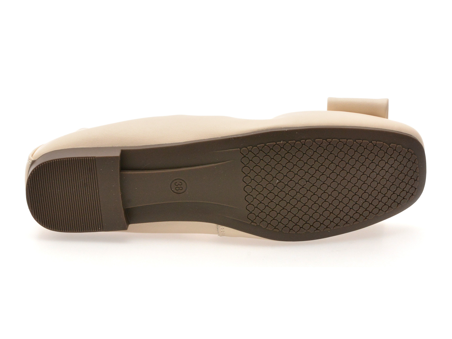 Balerini EPICA albi, 22838, din piele naturala