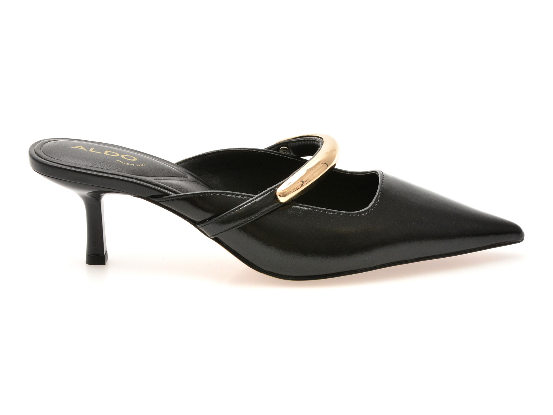 Papuci eleganti ALDO negri, KAILIDDA 001, din piele ecologica