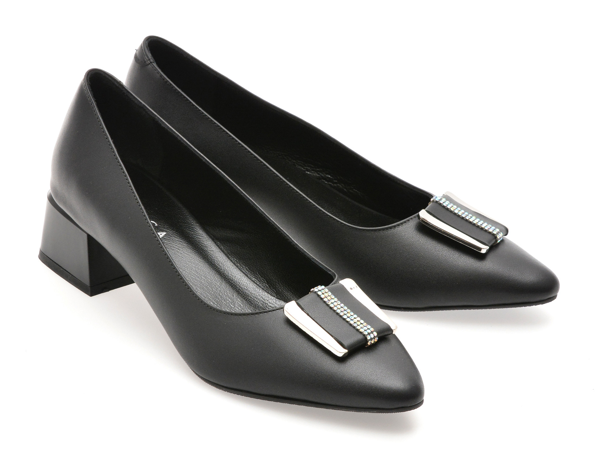 Pantofi EPICA negri, 619235, din piele naturala