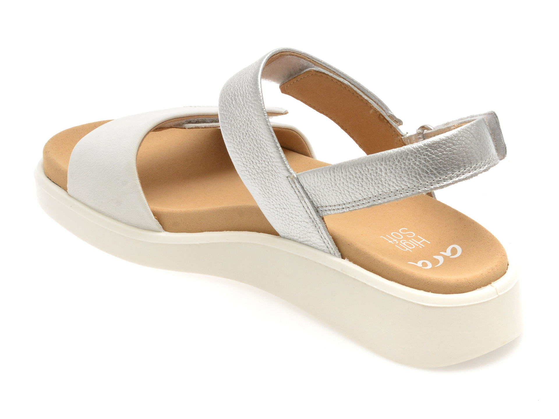 Sandale ARA argintii, 21401, din piele naturala