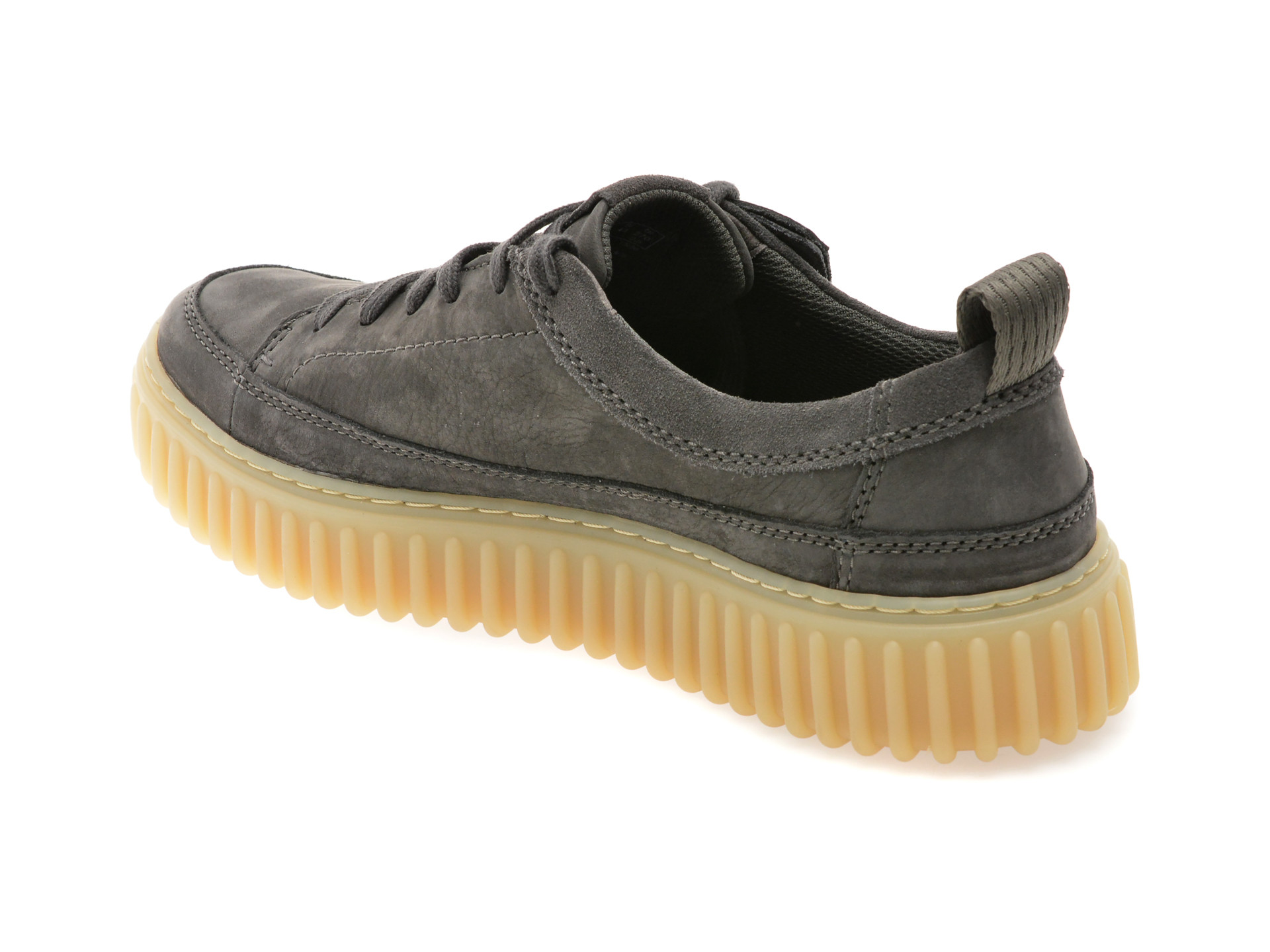 Pantofi sport CLARKS gri, TORHILL LACE, din nabuc