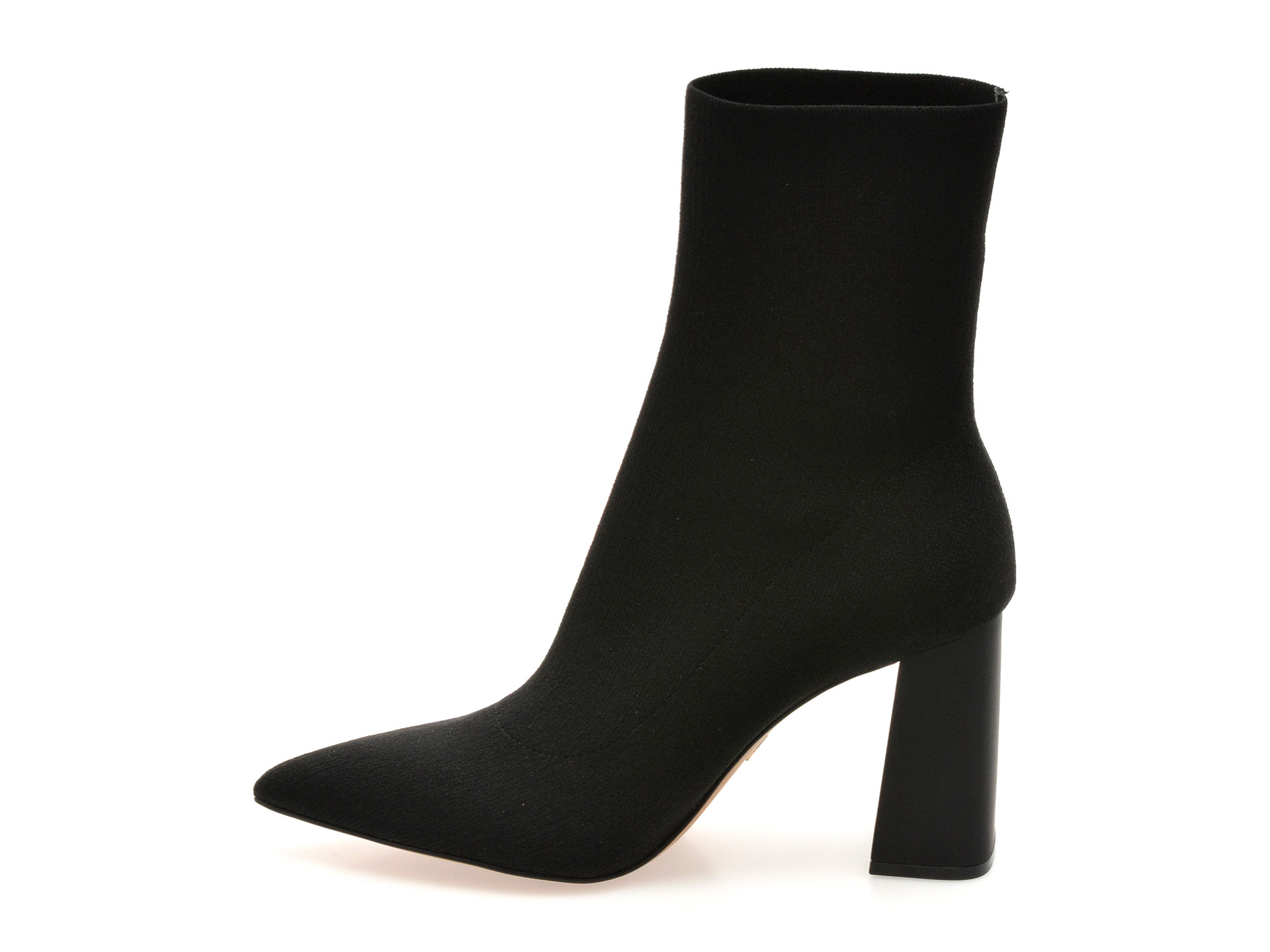 Botine elegante ALDO negre, PLUMTREE 001, din material textil