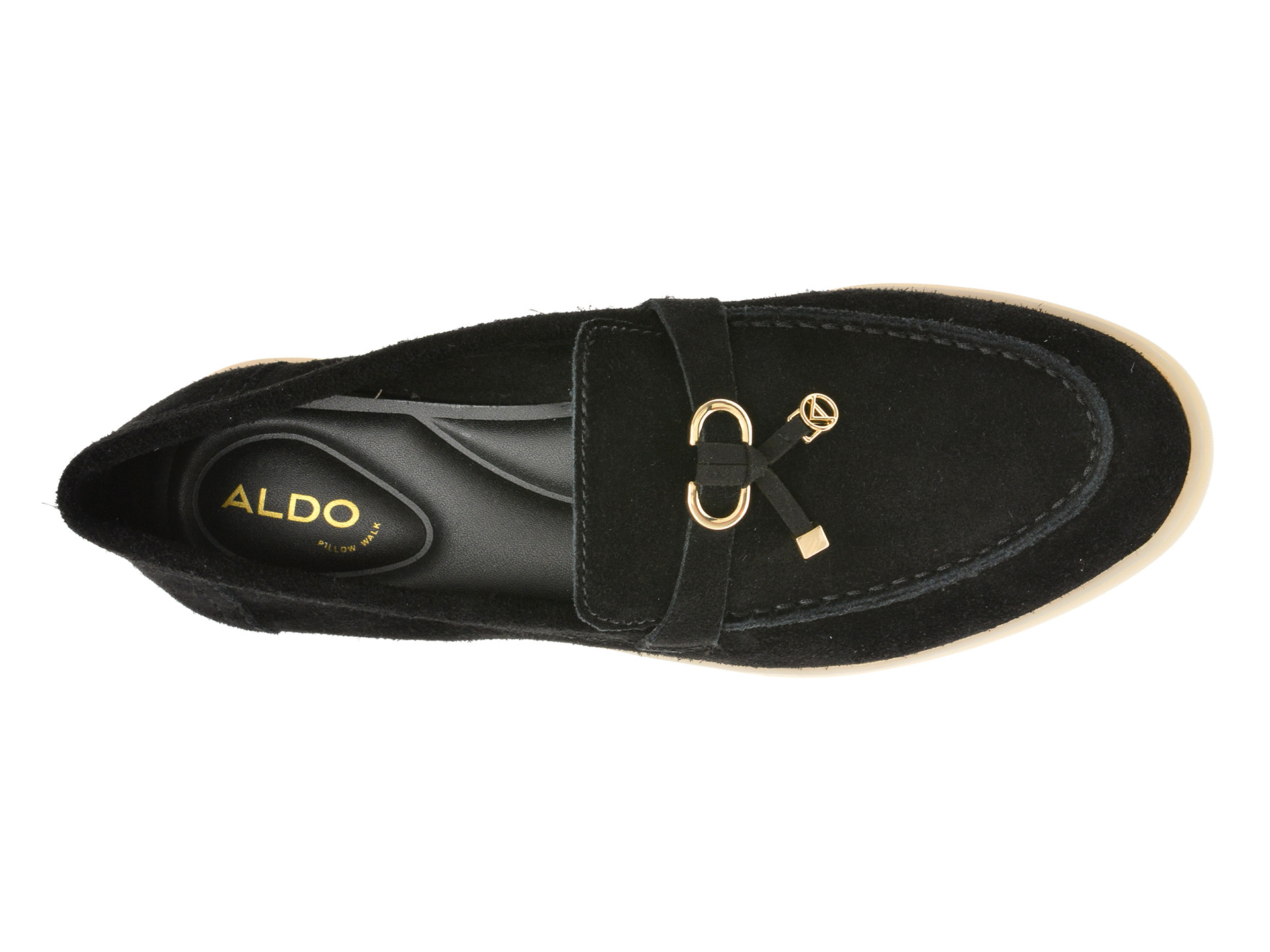 Mocasini ALDO negri, CRERAS 001, din piele intoarsa