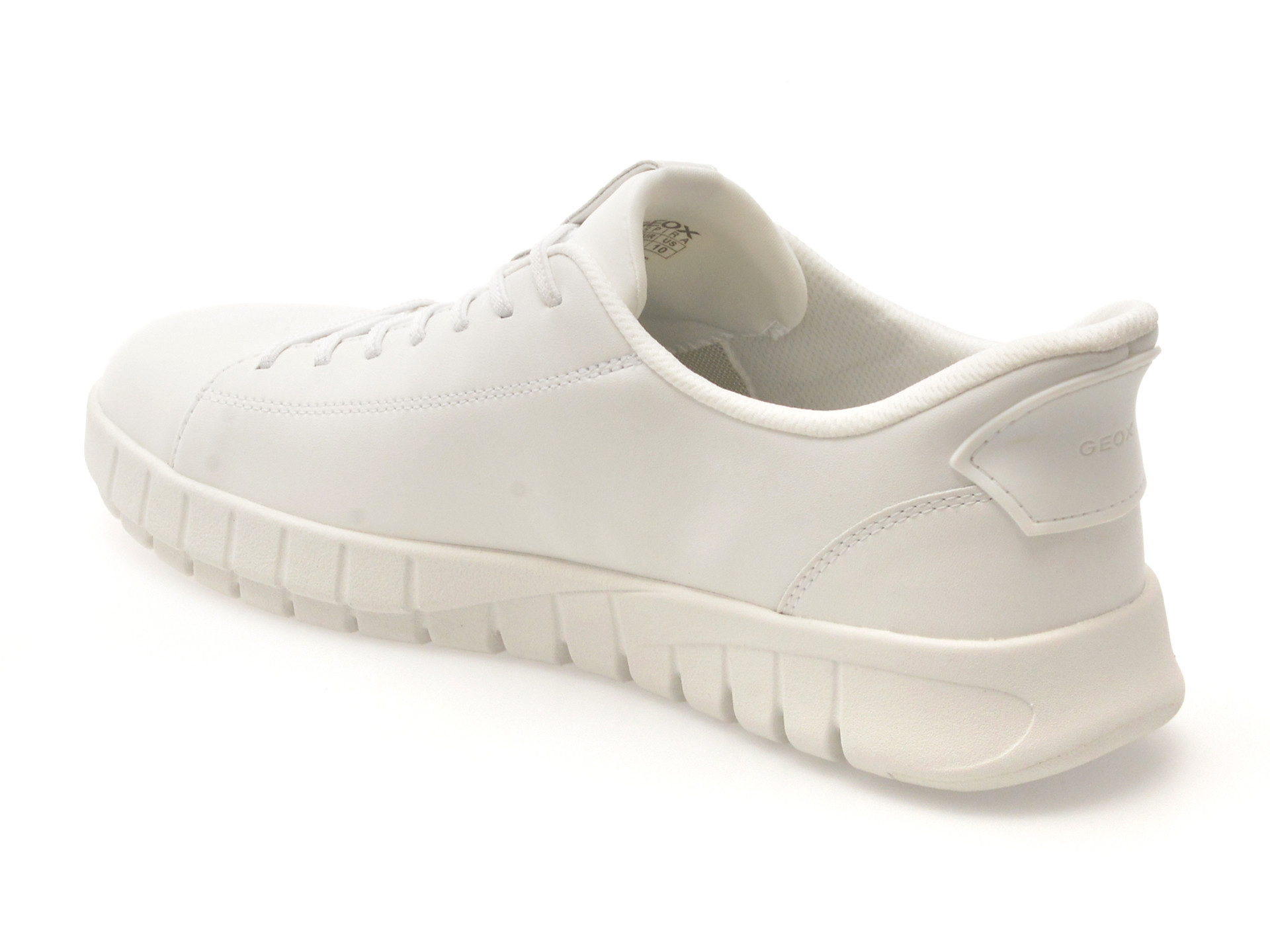 Pantofi sport GEOX albi, U56MAA, din piele ecologica