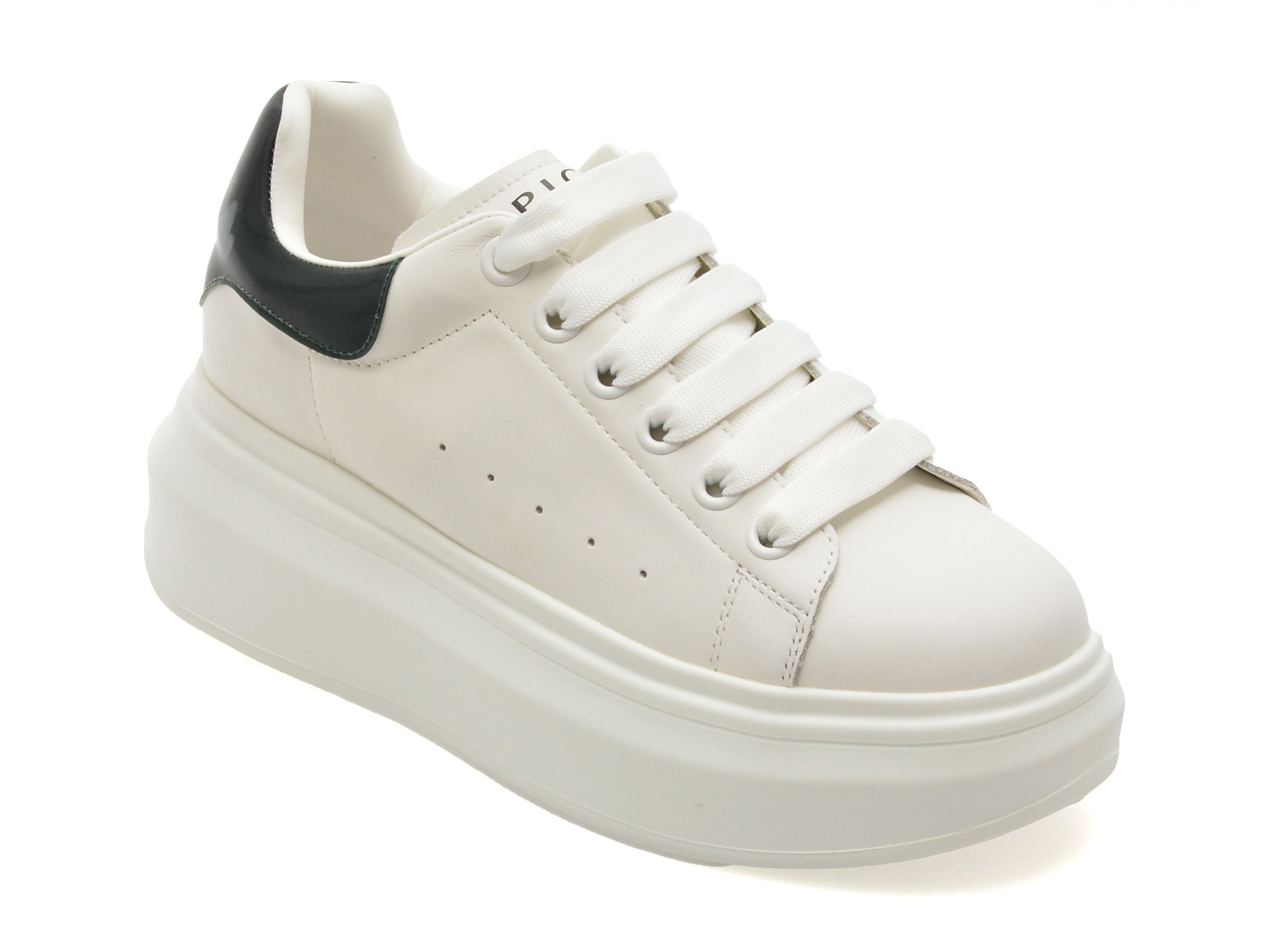 Pantofi sport epica alb negru 70637 din piele naturala
