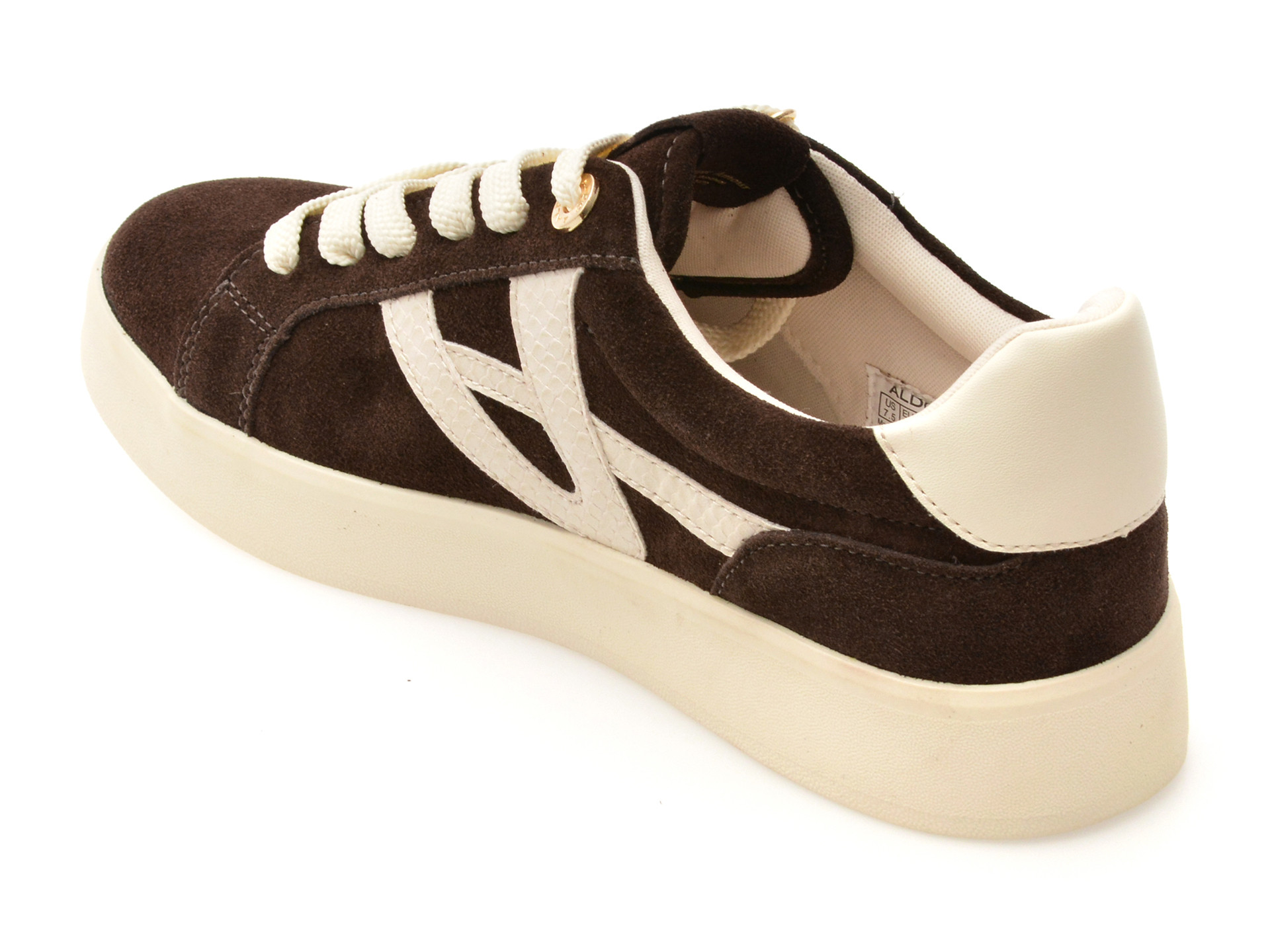 Pantofi sport ALDO maro, MTL72 SNEAKER, din piele intoarsa