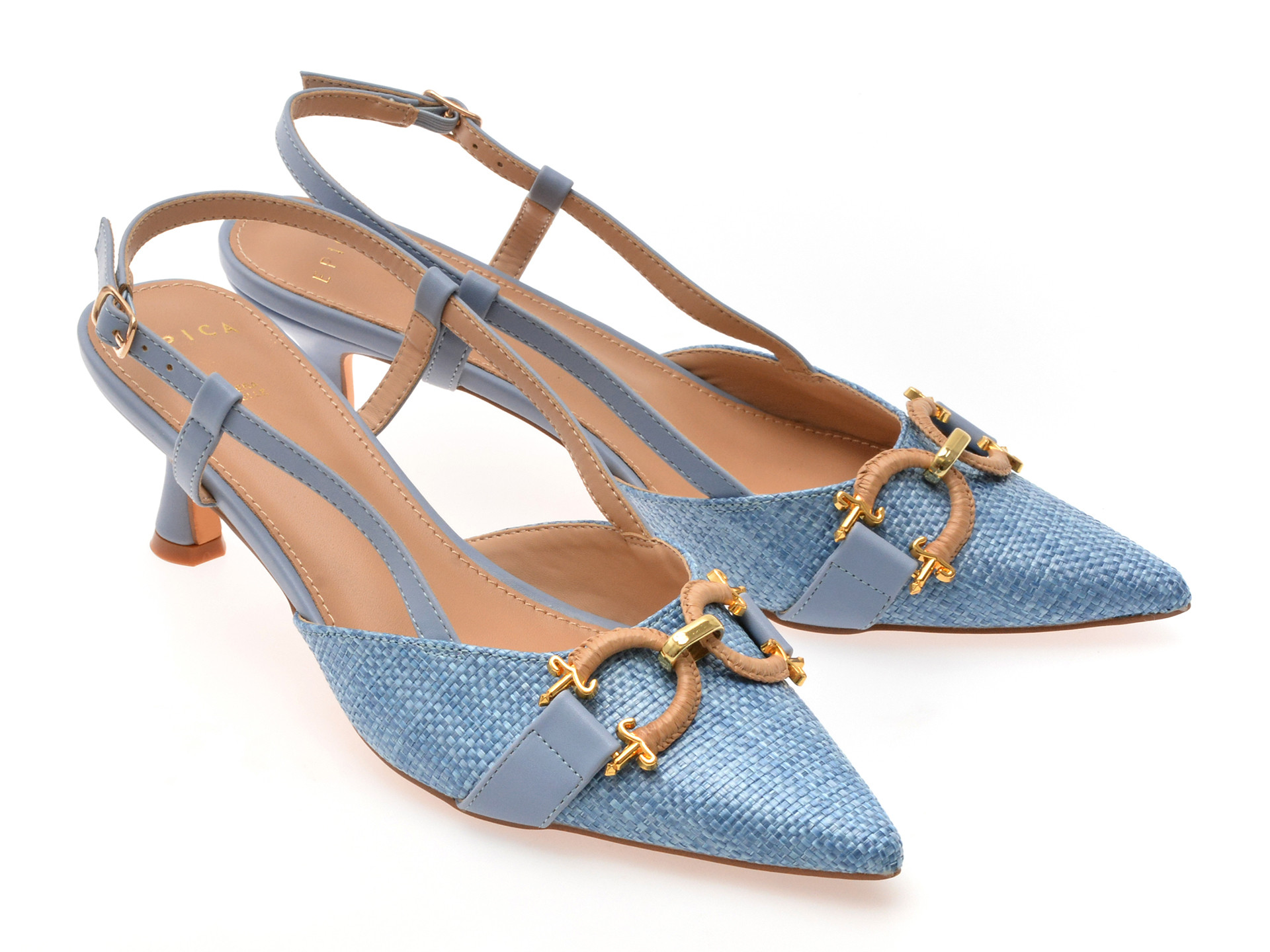 Pantofi eleganti EPICA albastri, 82966, din piele ecologica